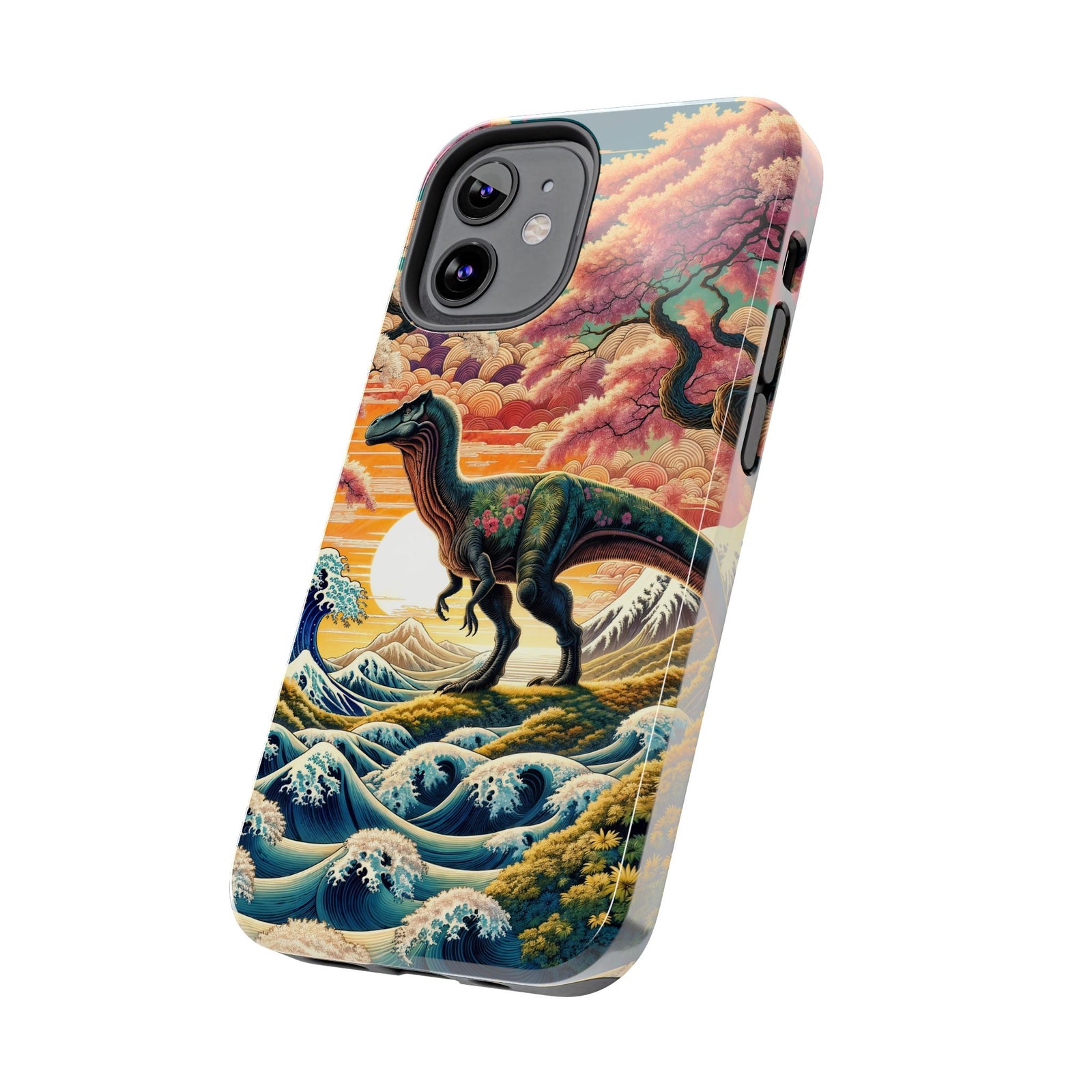 Dino Zen Waves - Dinosaur Phone Case