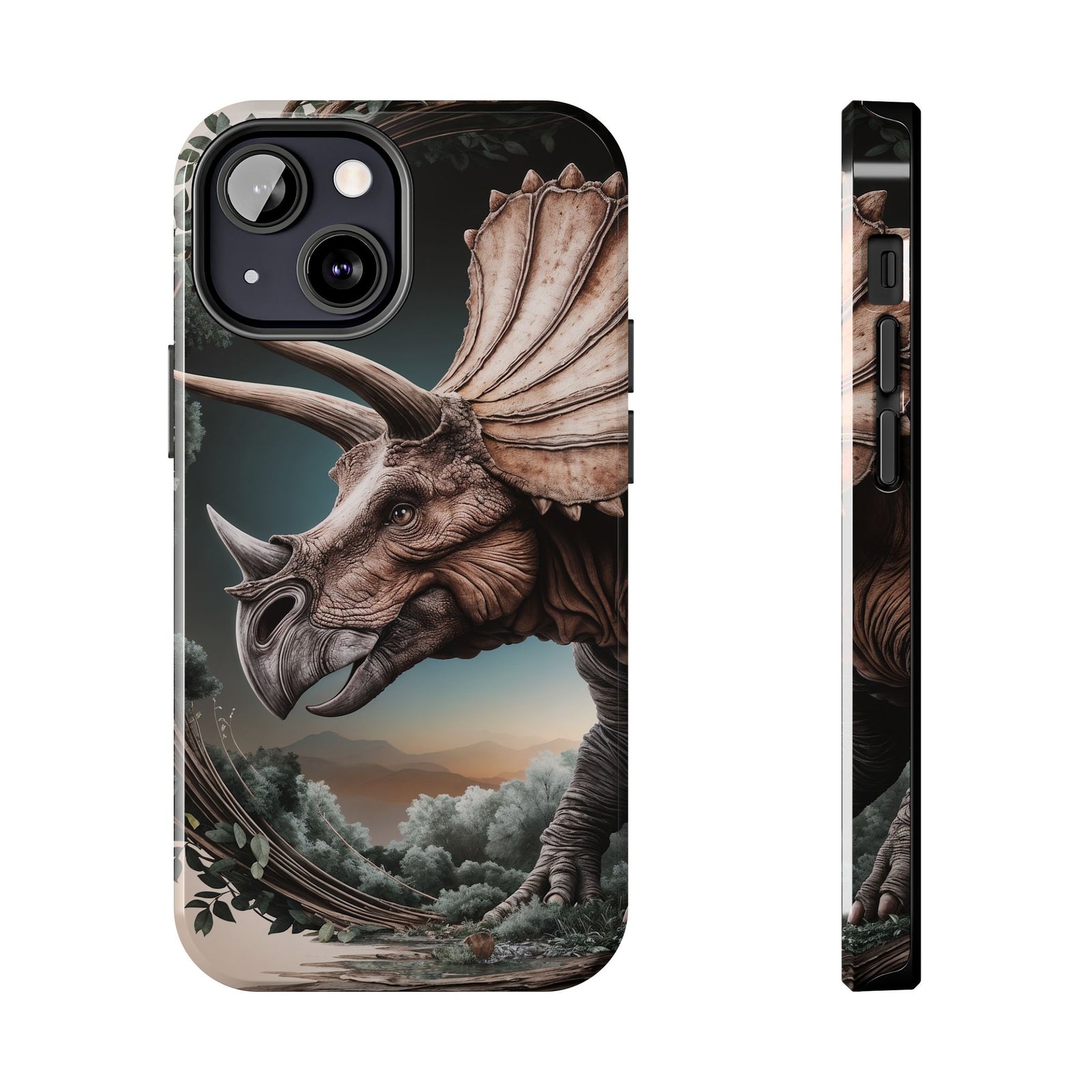Triceratops Wilderness Adventure - Dinosaur Phone Case