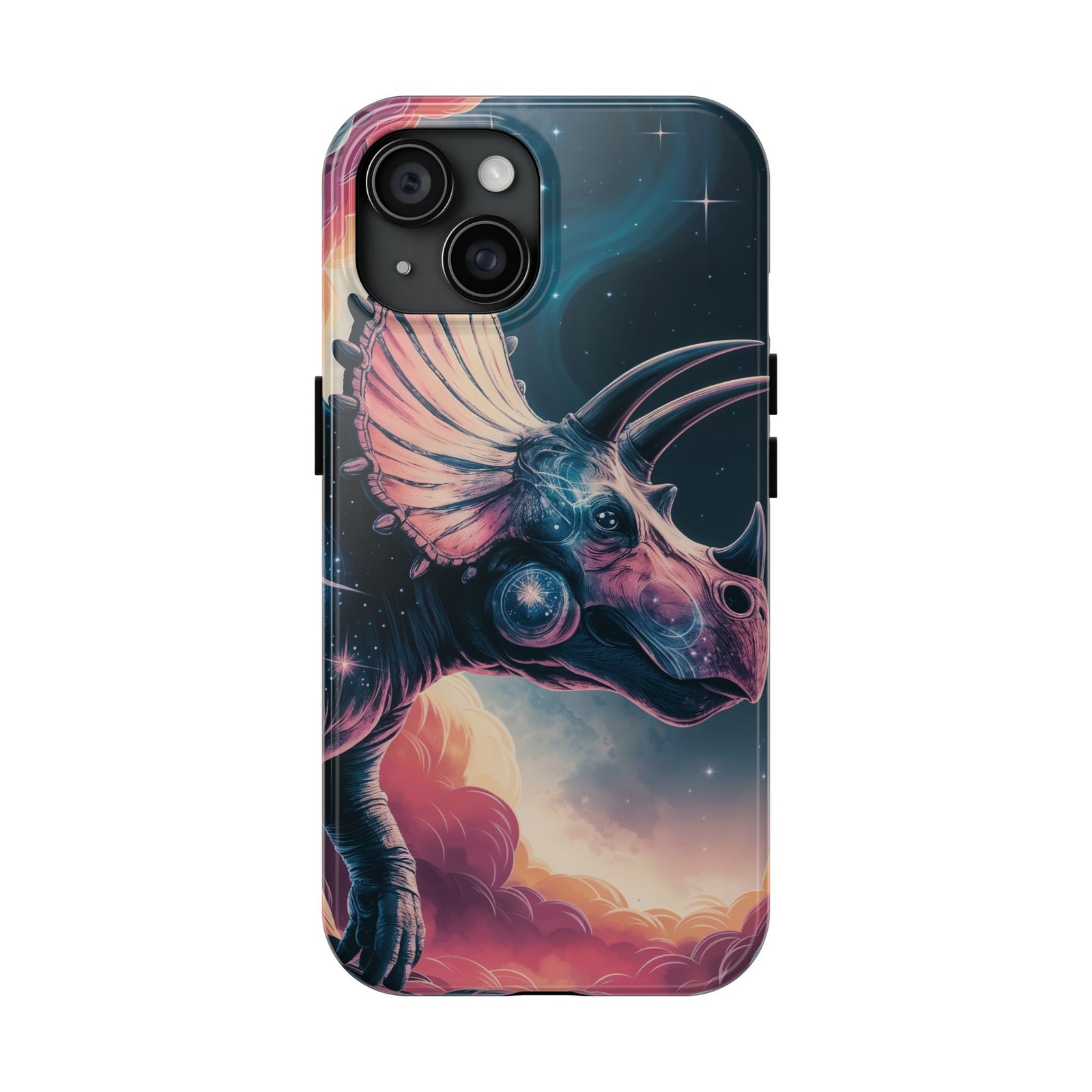 Triceratops Cosmic Adventure - Dinosaur Phone Case