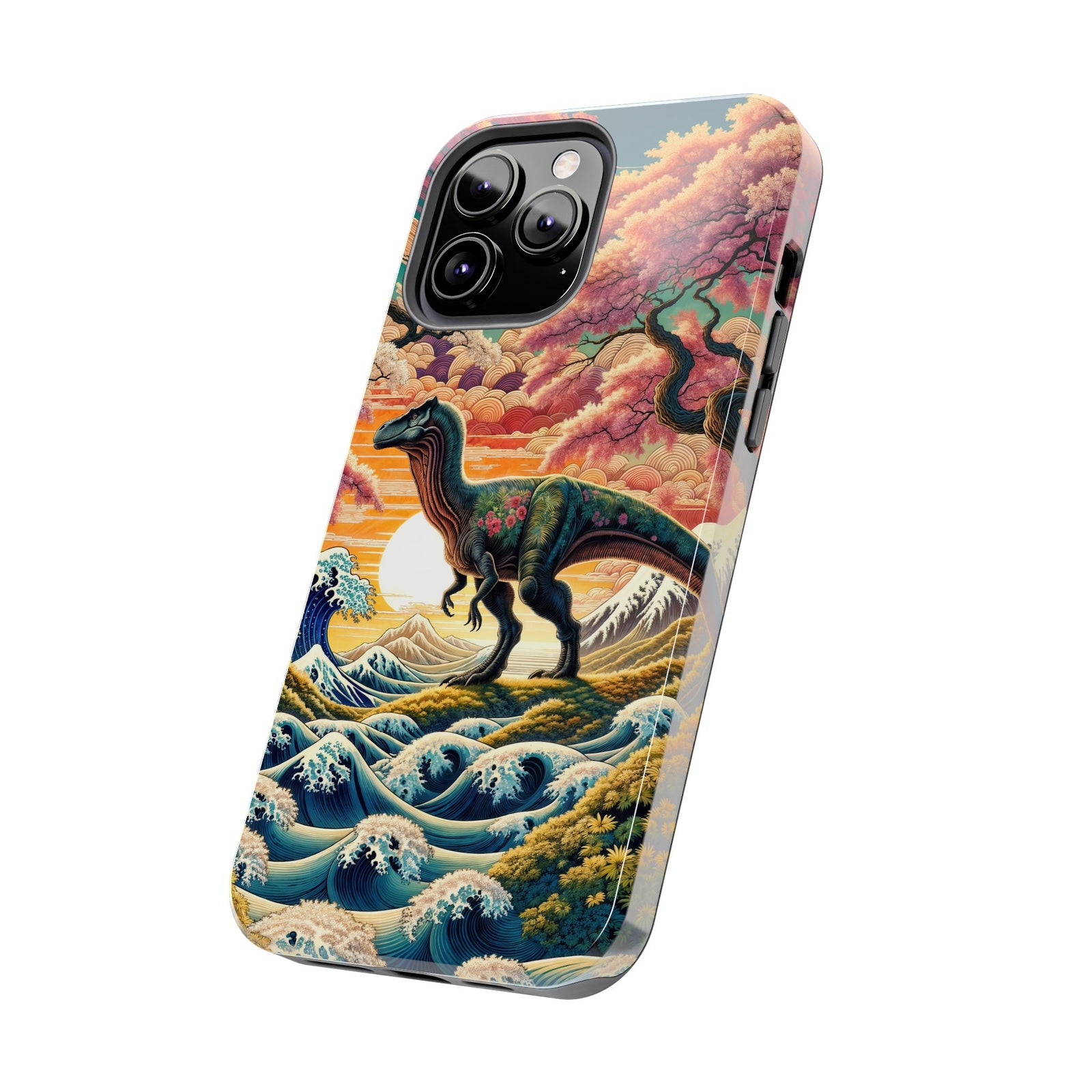 Dino Zen Waves - Dinosaur Phone Case