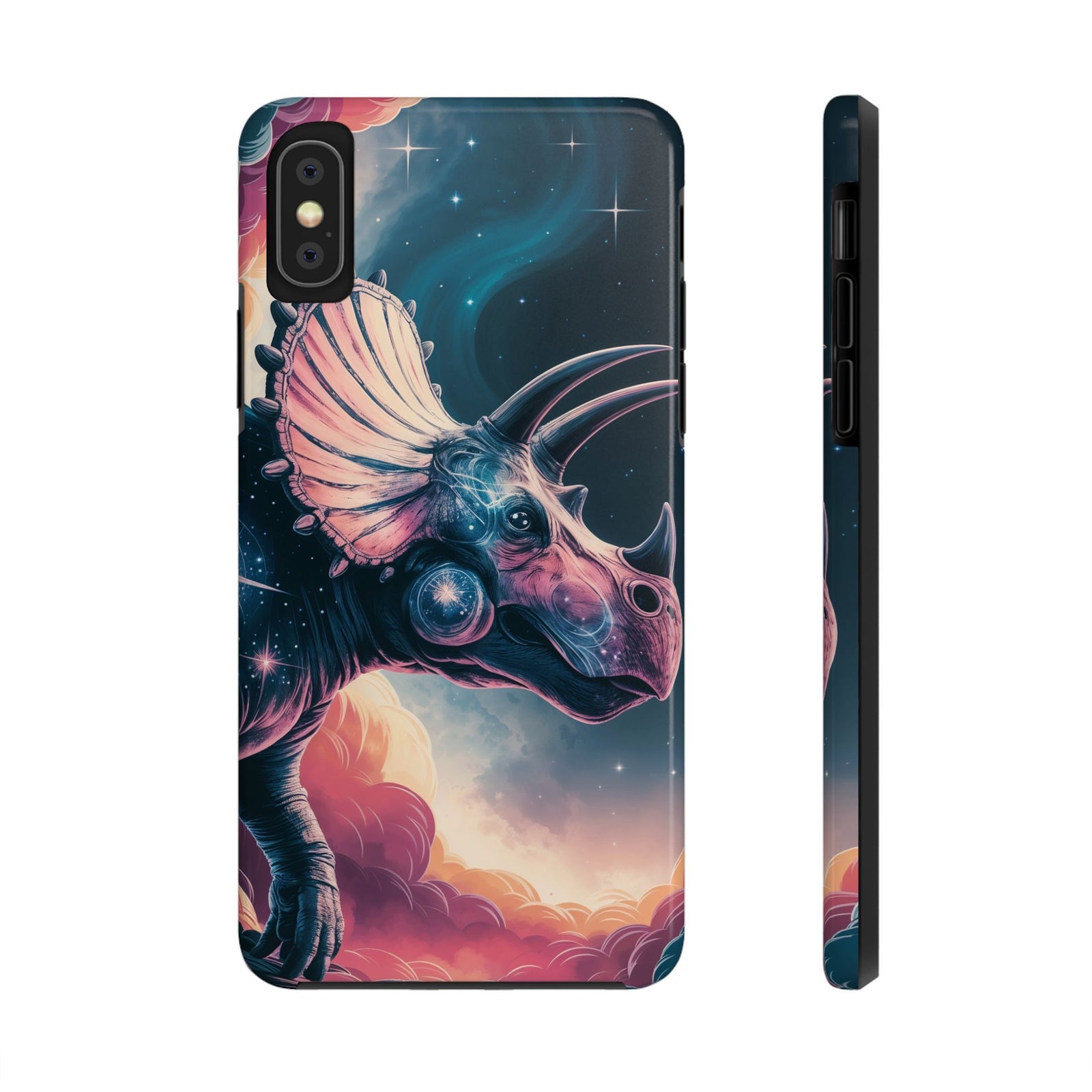 Triceratops Cosmic Adventure - Dinosaur Phone Case