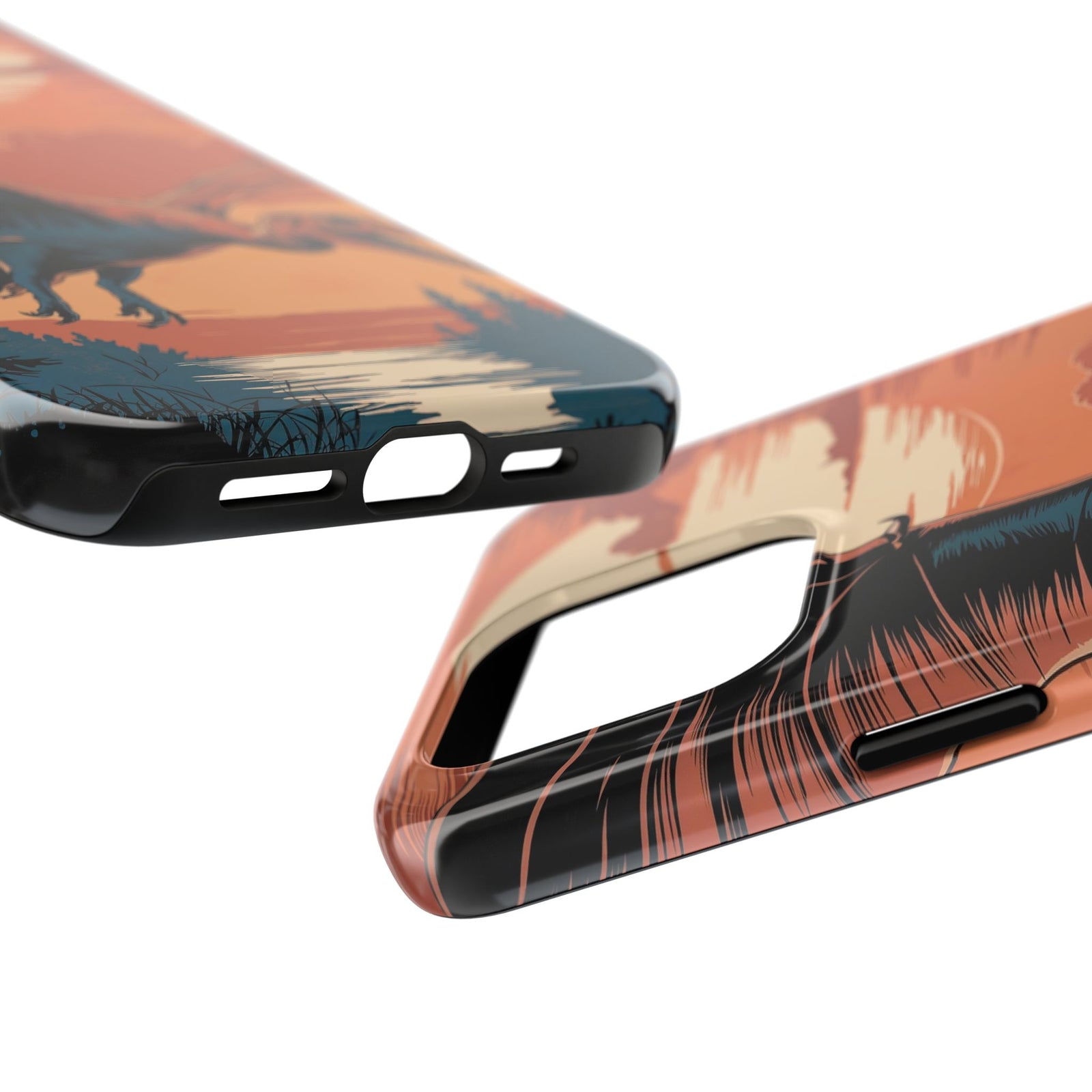Sunset Pterodactyl Adventure - Dinosaur Phone Case
