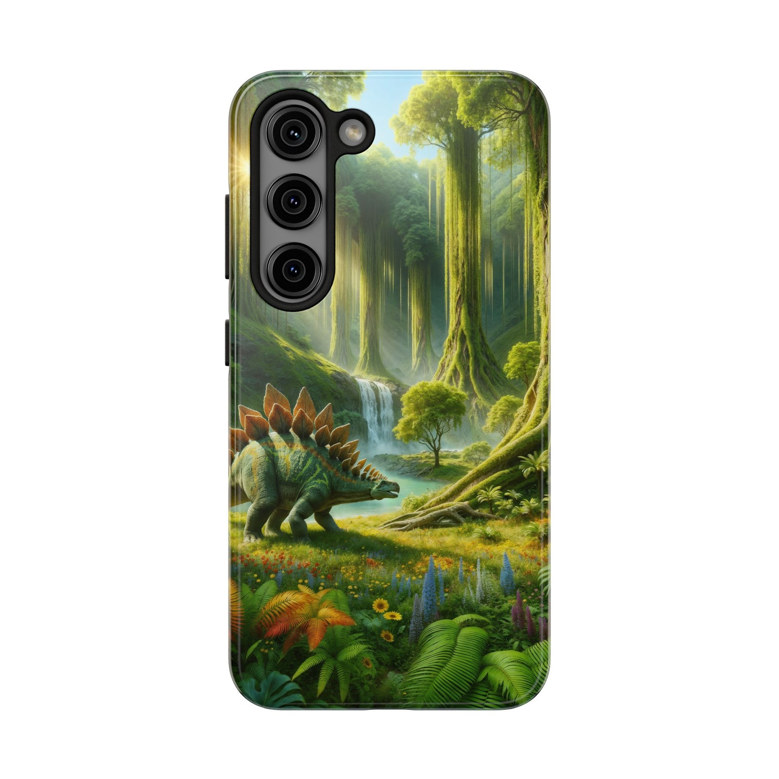 Stegosaurus Paradise Adventure - Dinosaur Phone Case