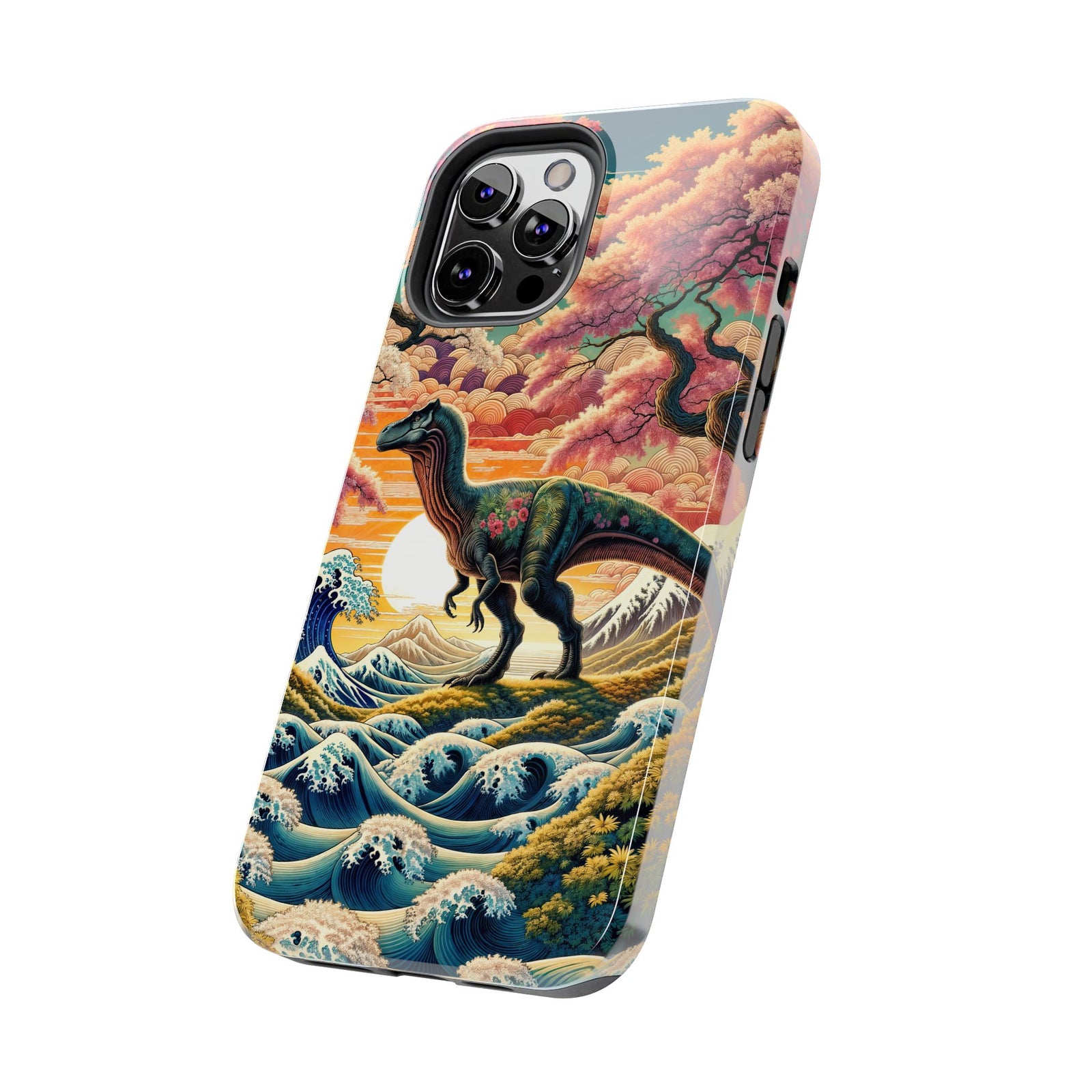 Dino Zen Waves - Dinosaur Phone Case