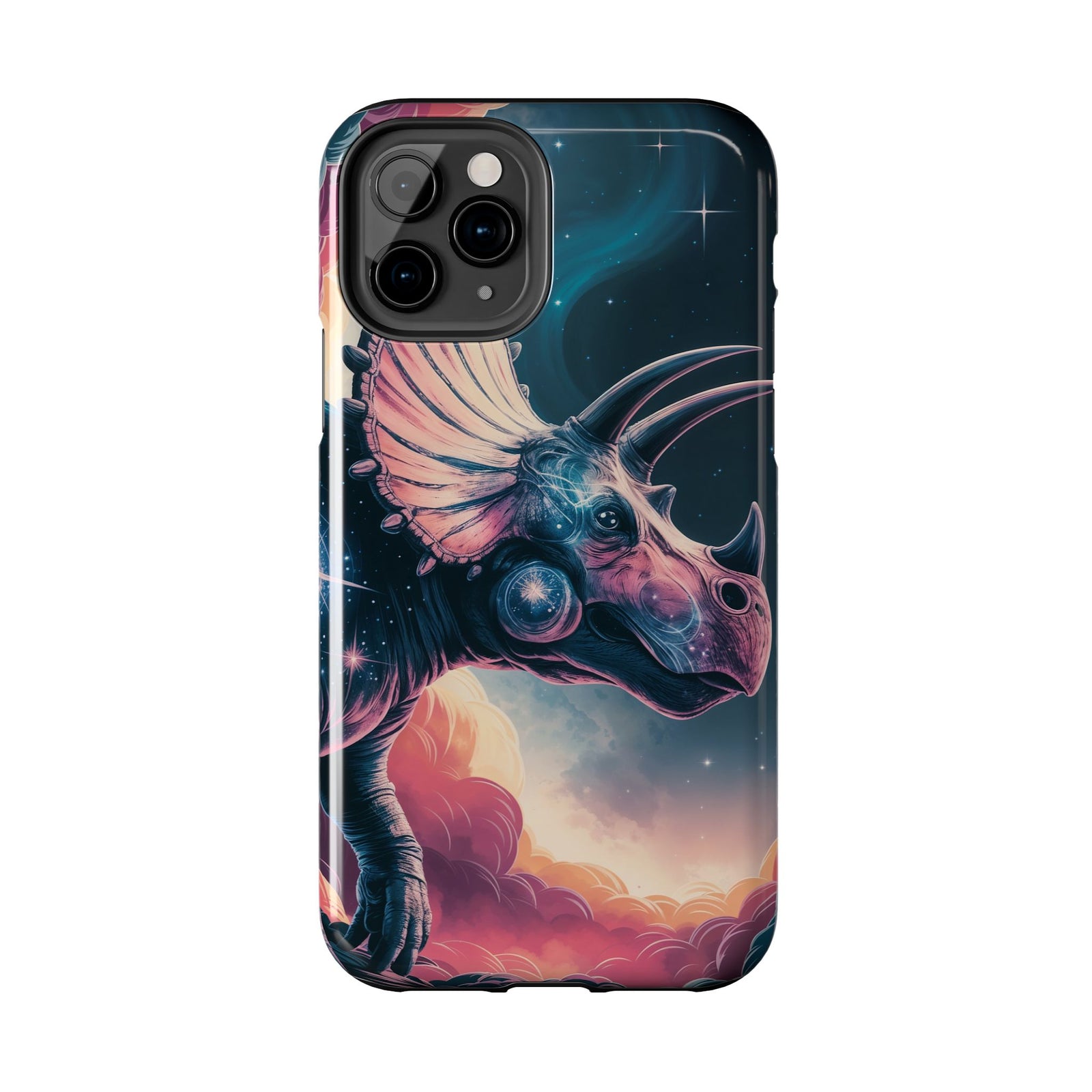 Triceratops Cosmic Adventure - Dinosaur Phone Case