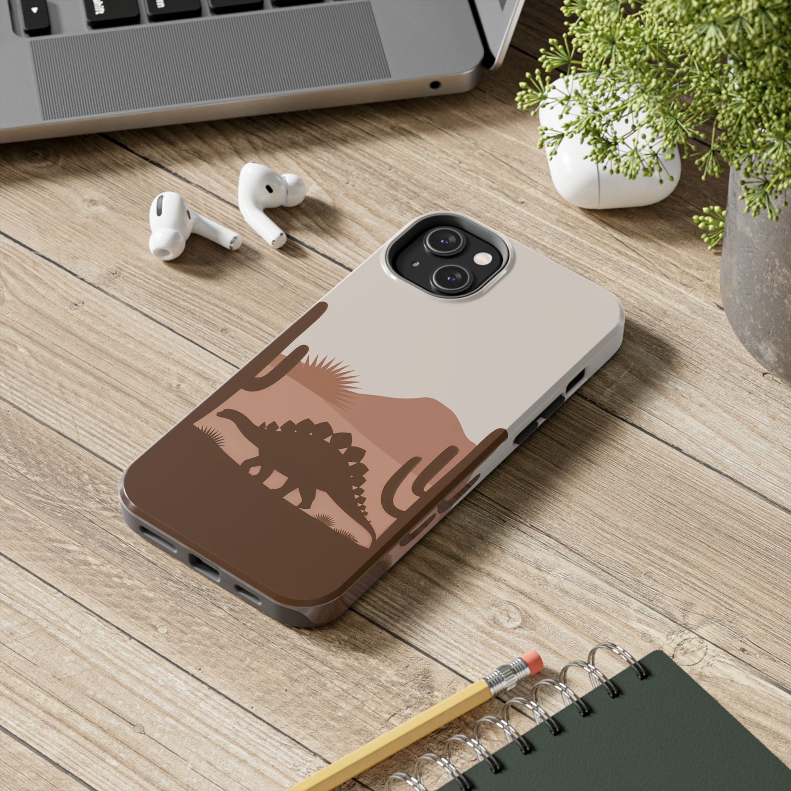 Desert Dino Silhouette - Dinosaur Phone Case