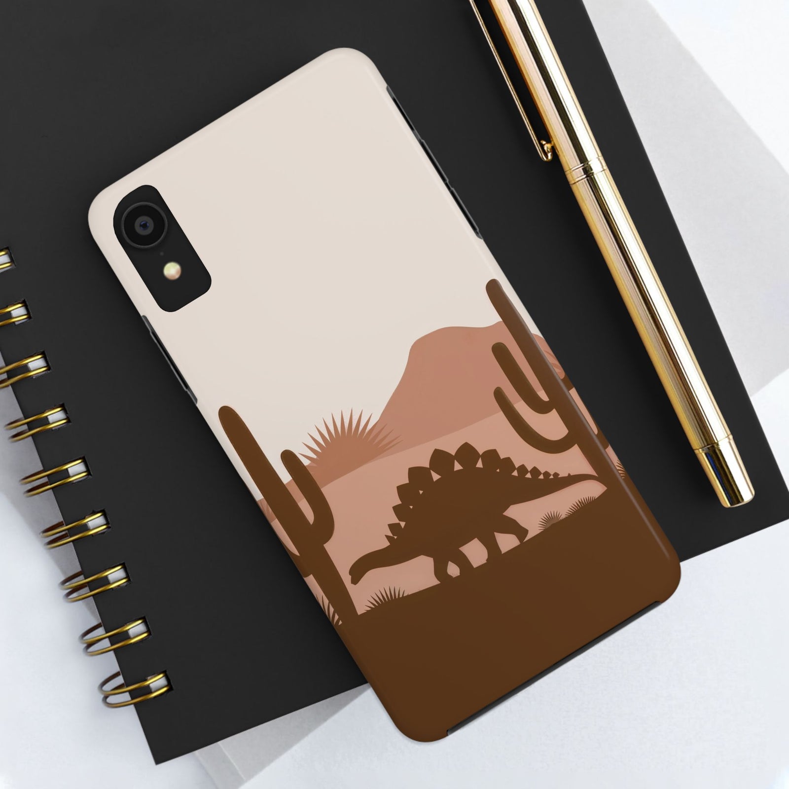 Desert Dino Silhouette - Dinosaur Phone Case
