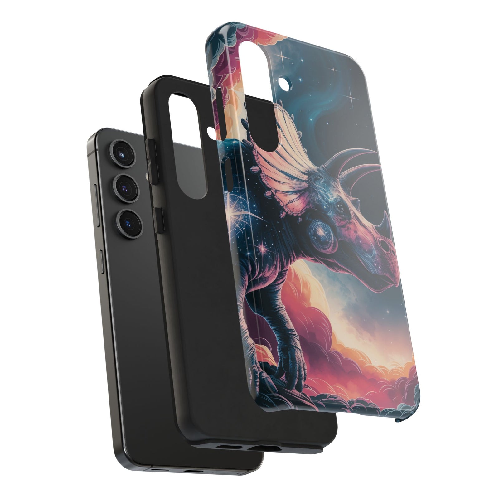 Triceratops Cosmic Adventure - Dinosaur Phone Case