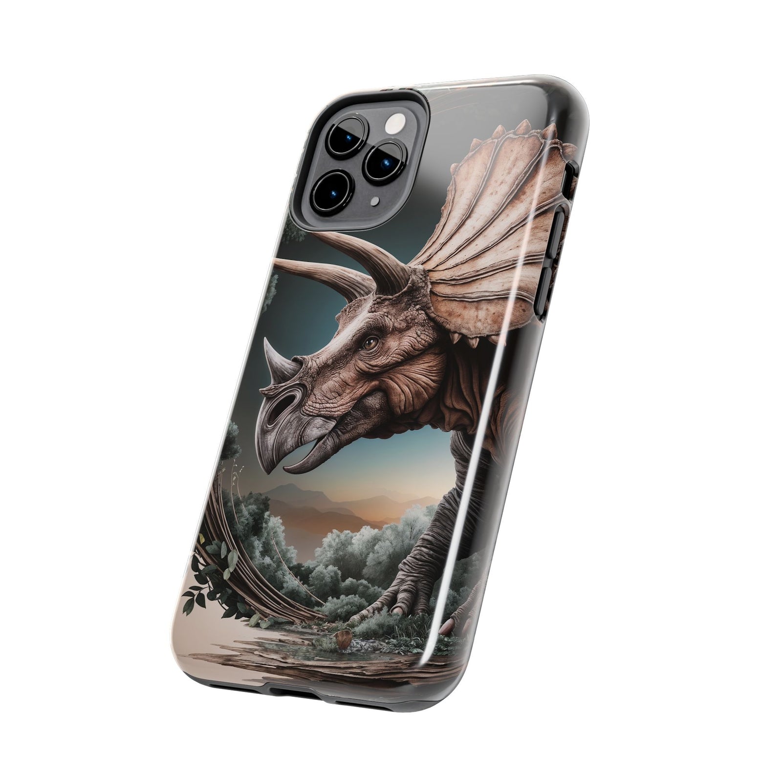 Triceratops Wilderness Adventure - Dinosaur Phone Case