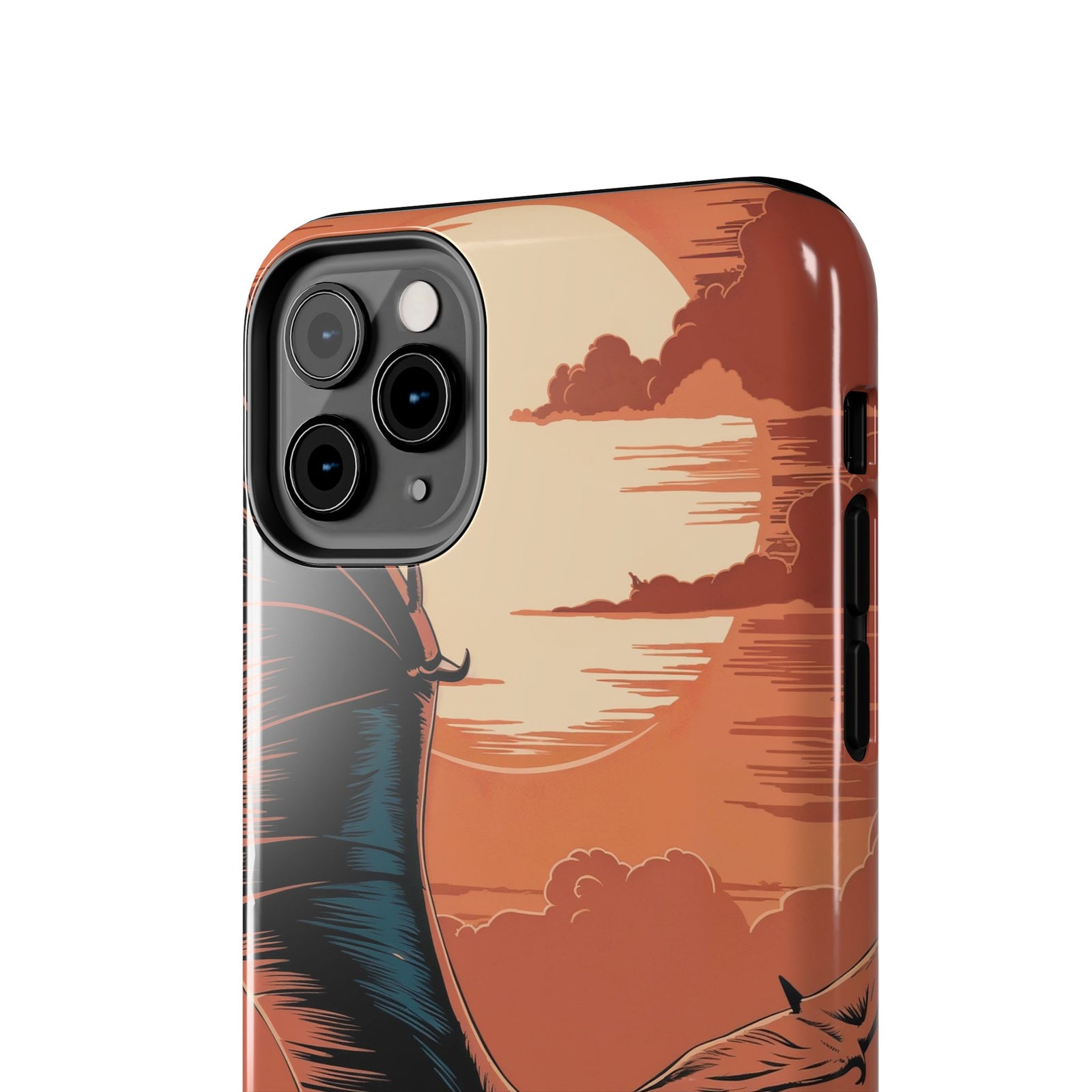Sunset Pterodactyl Adventure - Dinosaur Phone Case