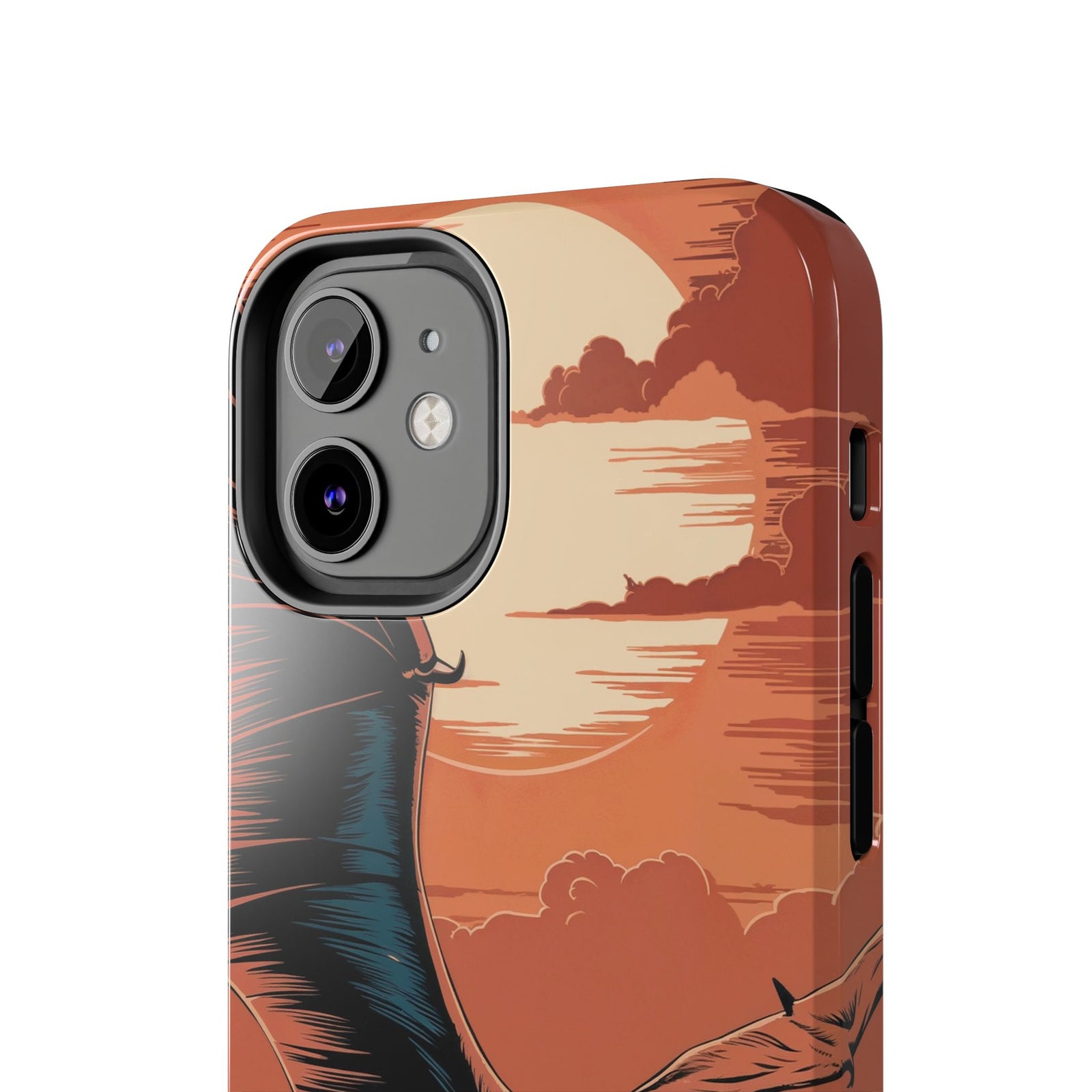 Sunset Pterodactyl Adventure - Dinosaur Phone Case