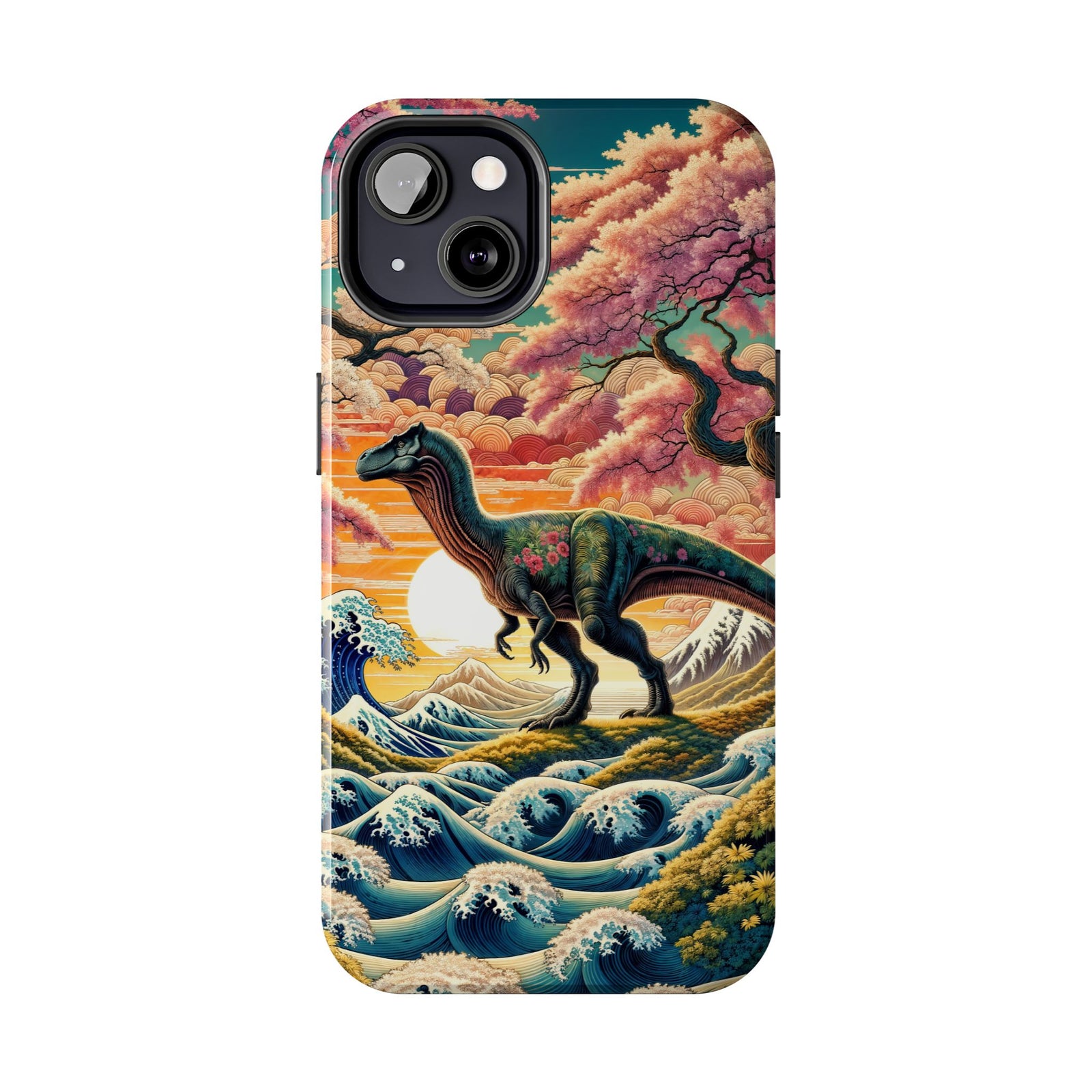 Dino Zen Waves - Dinosaur Phone Case