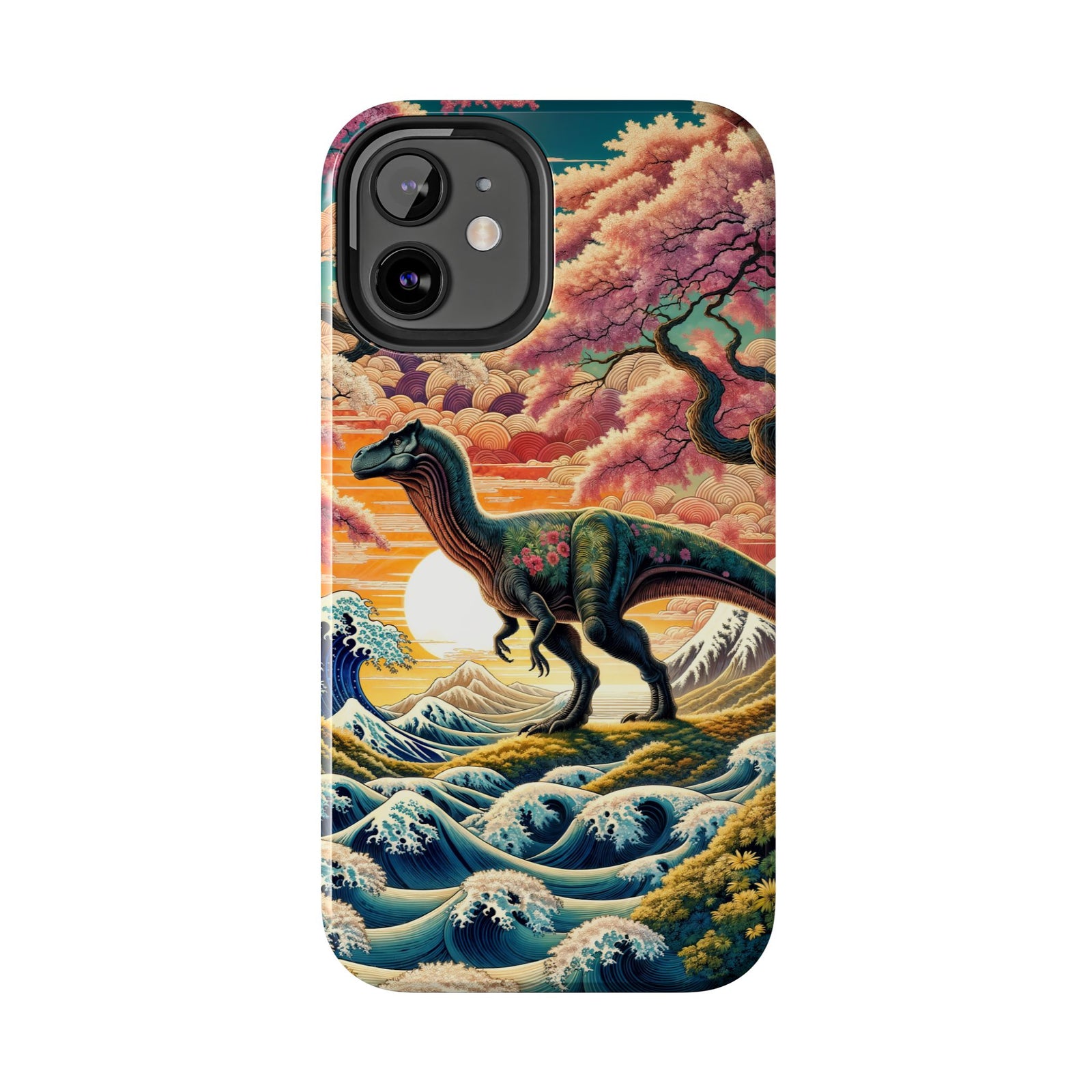 Dino Zen Waves - Dinosaur Phone Case