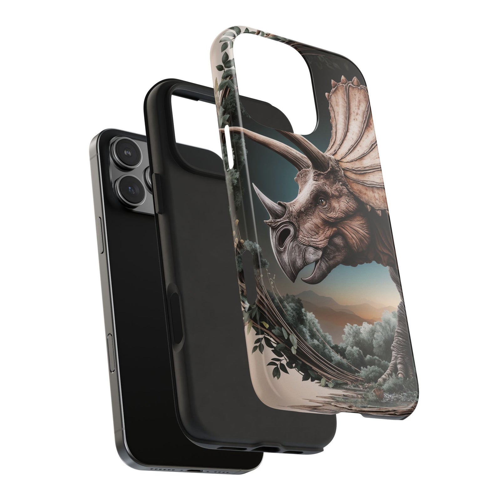 Triceratops Wilderness Adventure - Dinosaur Phone Case