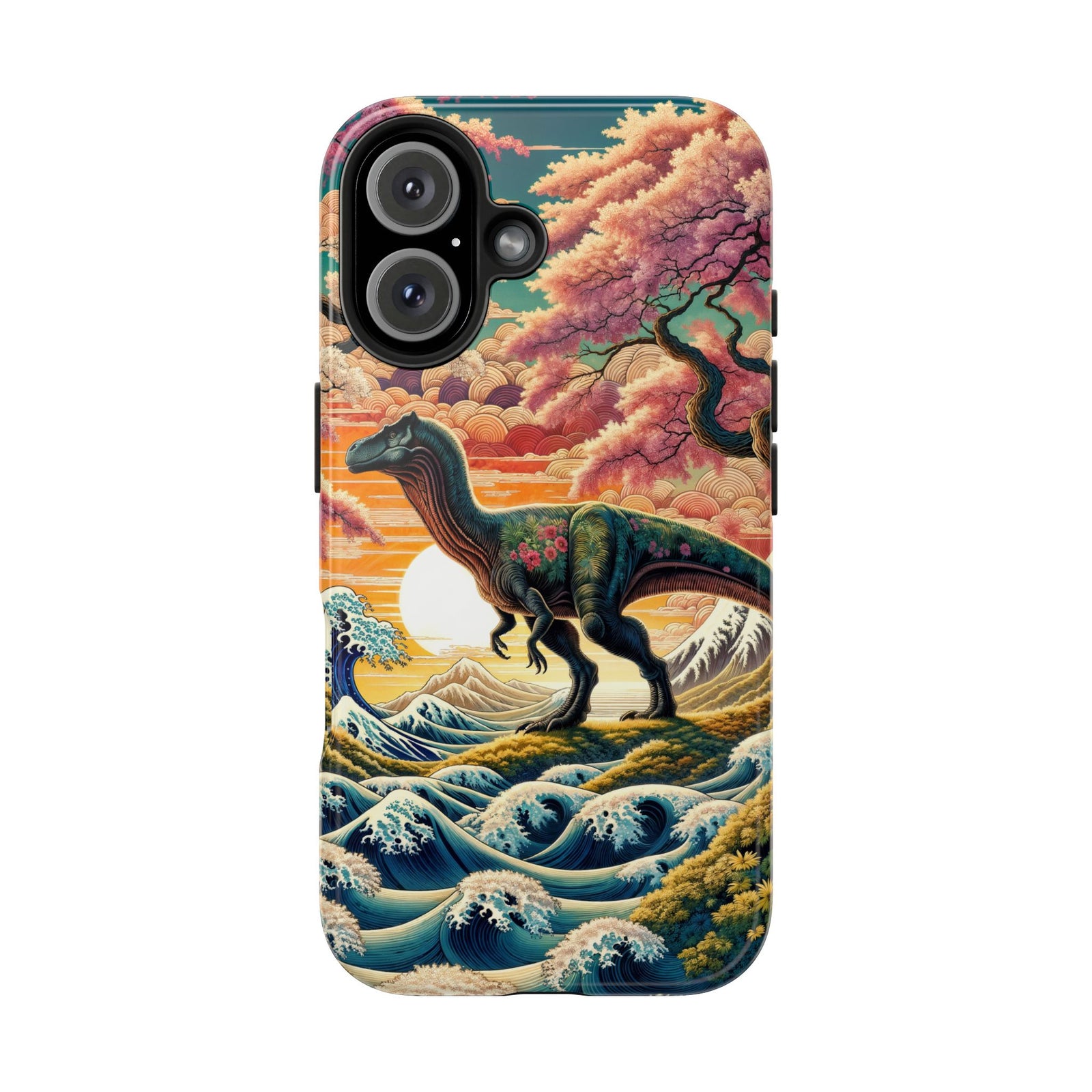 Dino Zen Waves - Dinosaur Phone Case