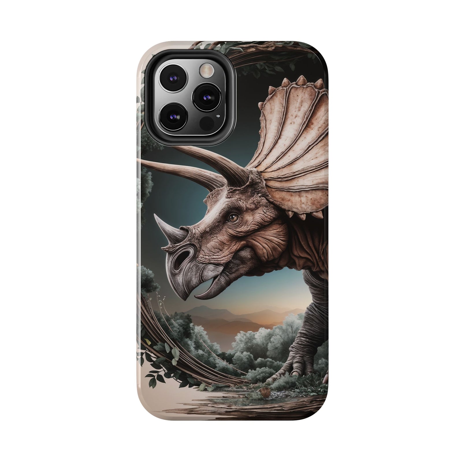 Triceratops Wilderness Adventure - Dinosaur Phone Case