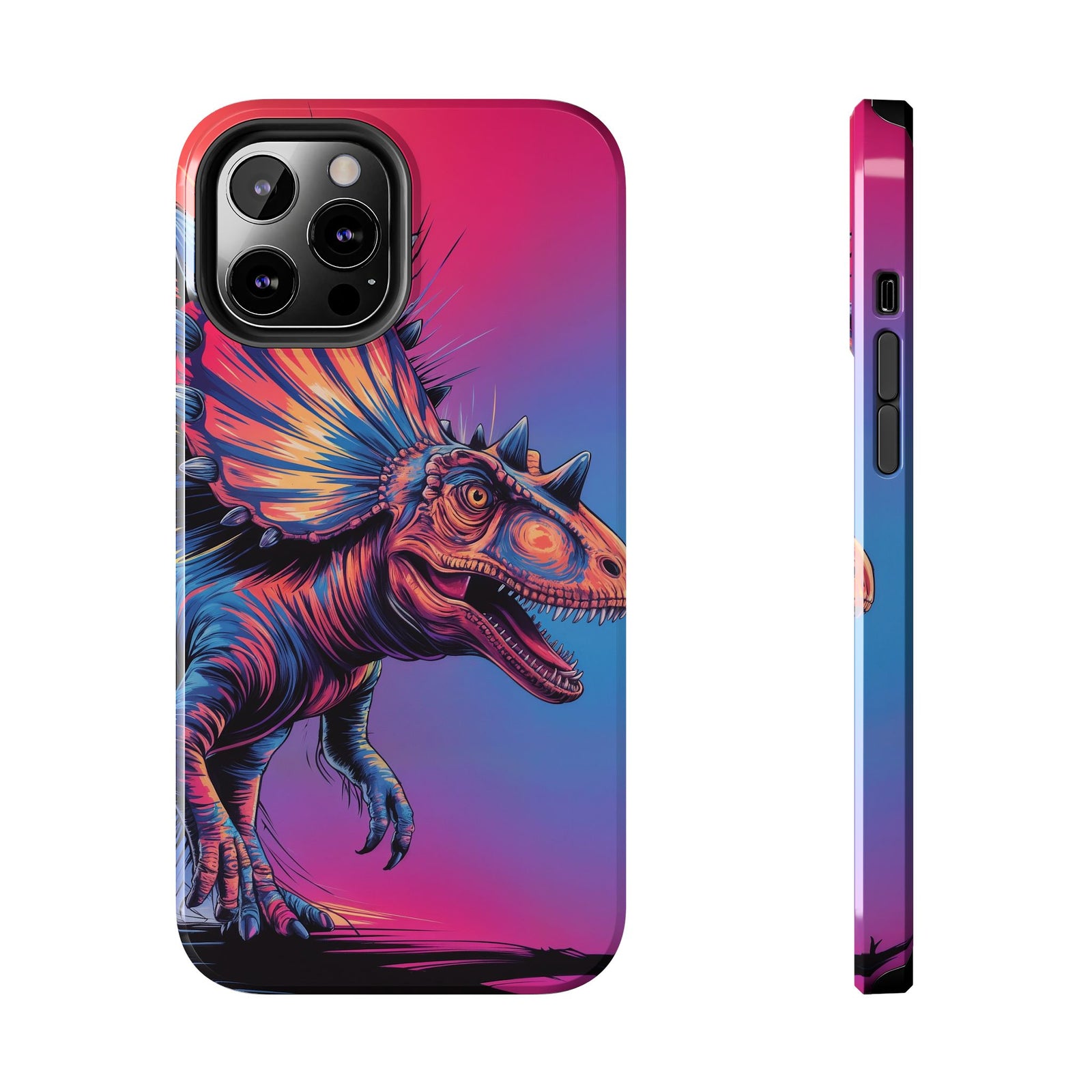 Styracosaurus Neon Roar - Dinosaur Phone Case