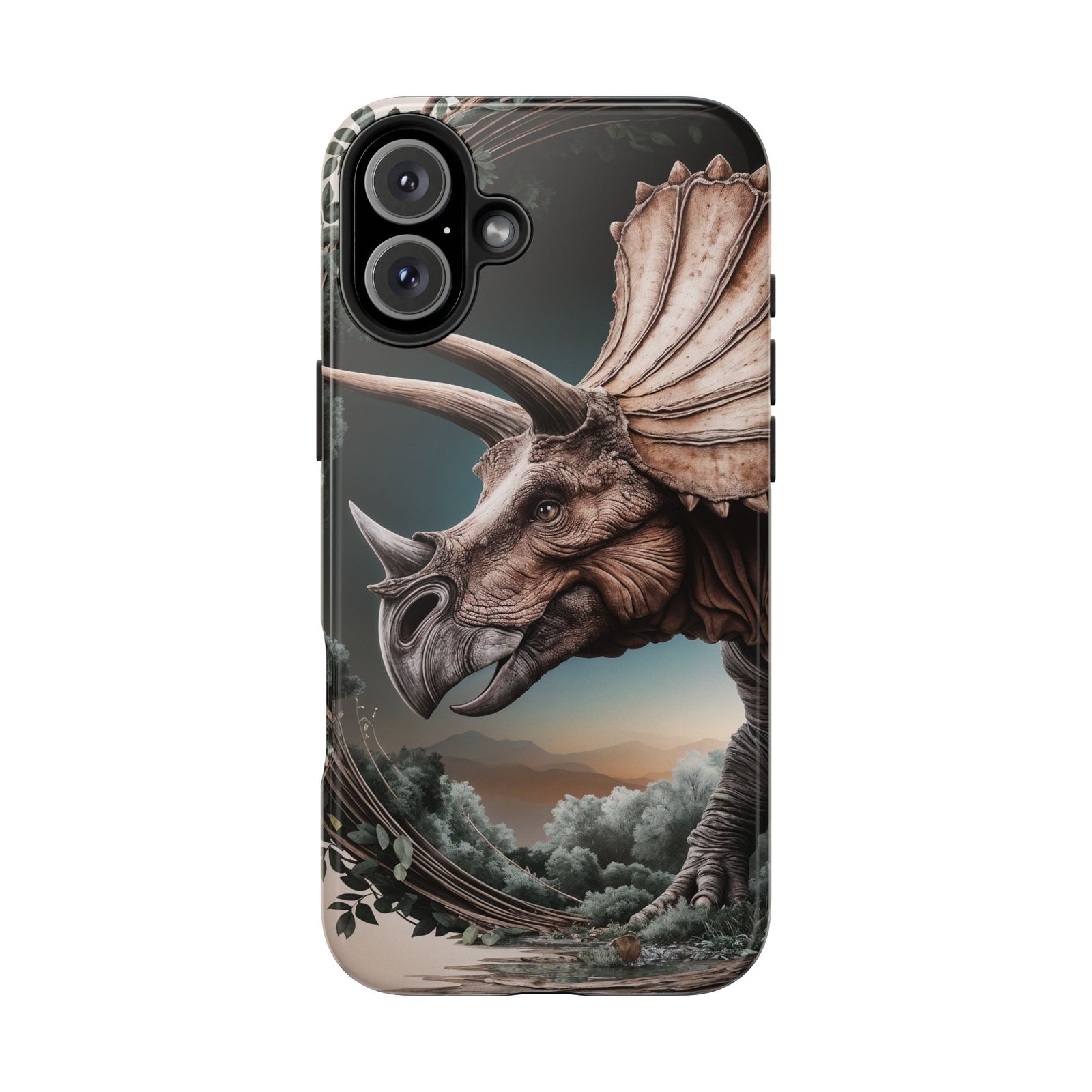 Triceratops Wilderness Adventure - Dinosaur Phone Case