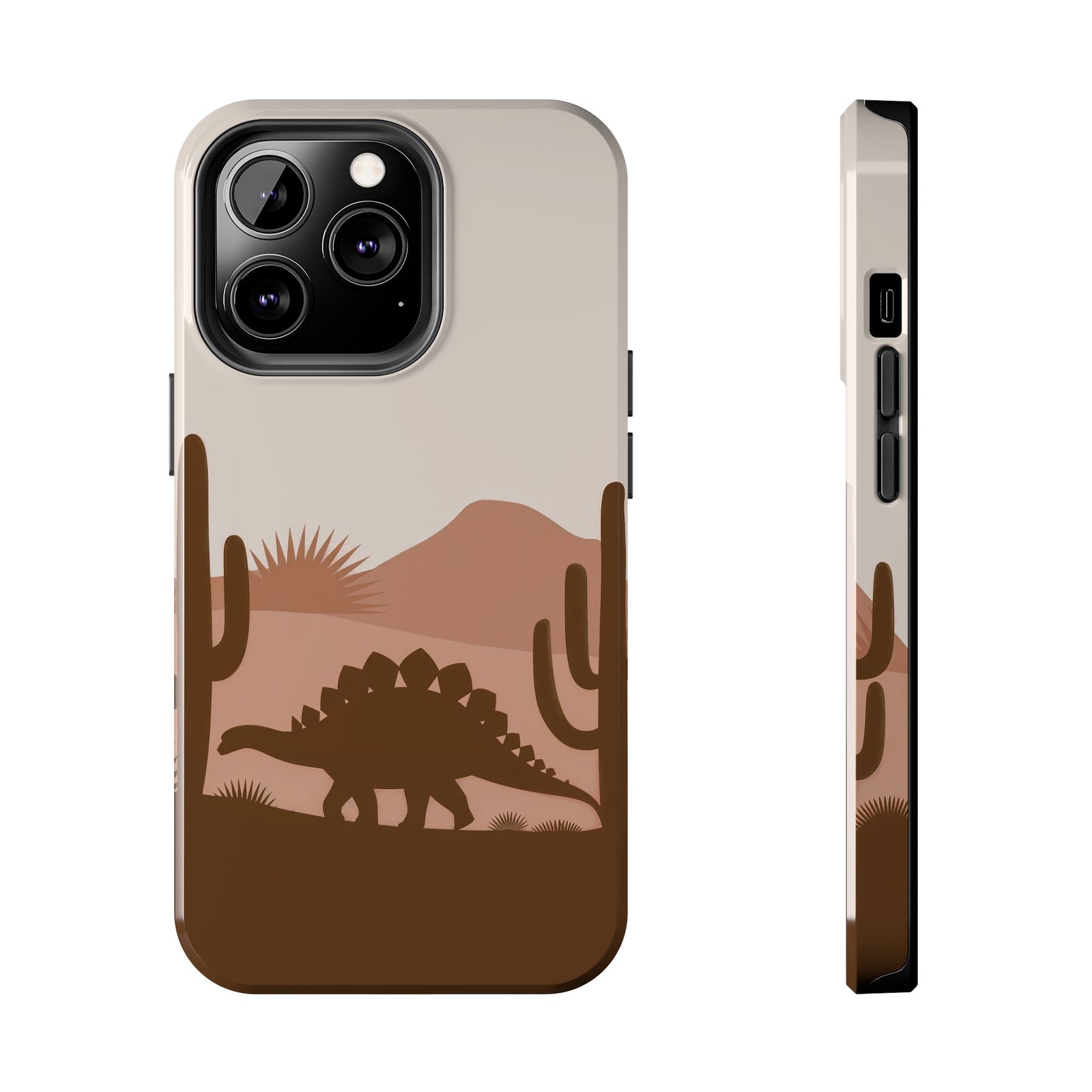 Desert Dino Silhouette - Dinosaur Phone Case