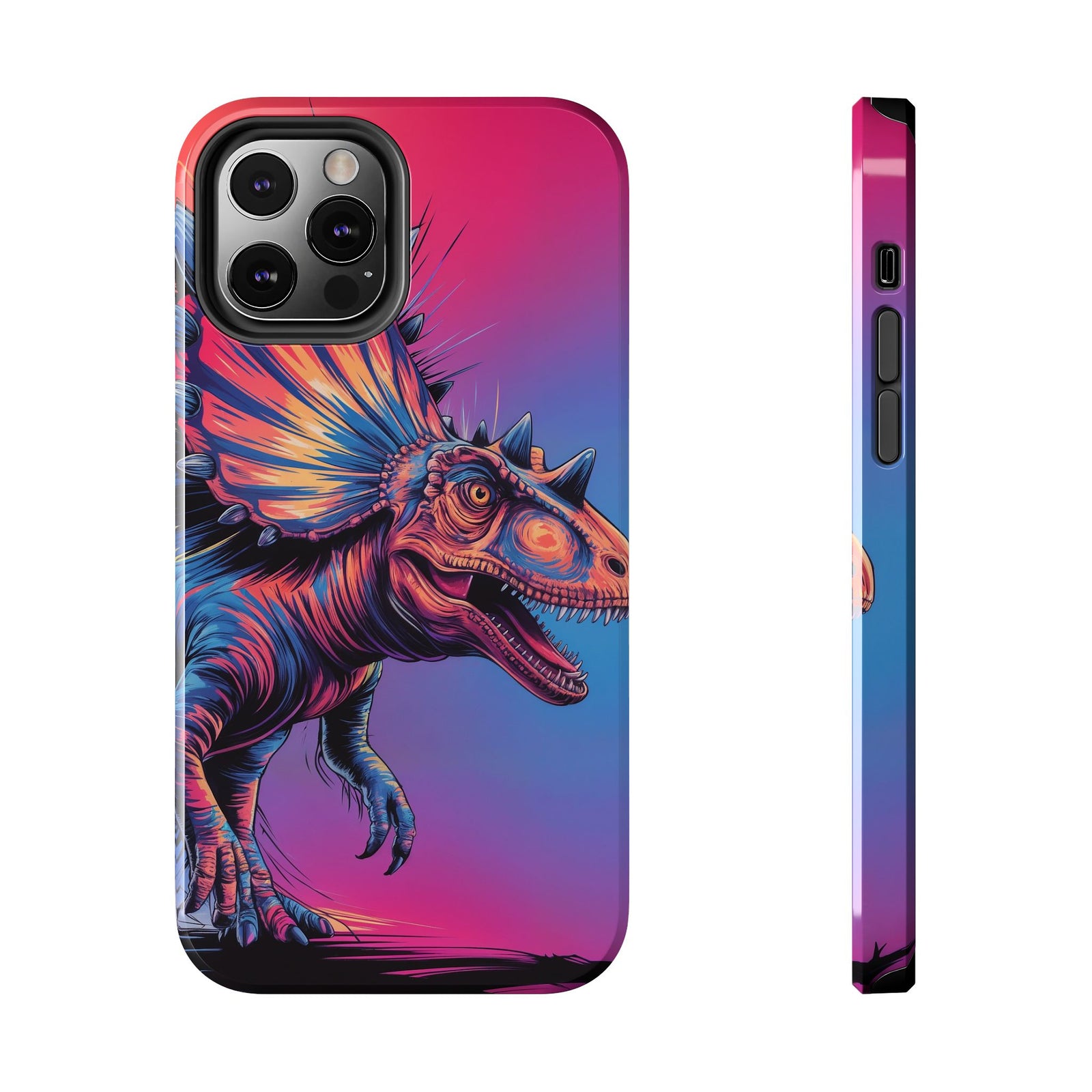 Styracosaurus Neon Roar - Dinosaur Phone Case