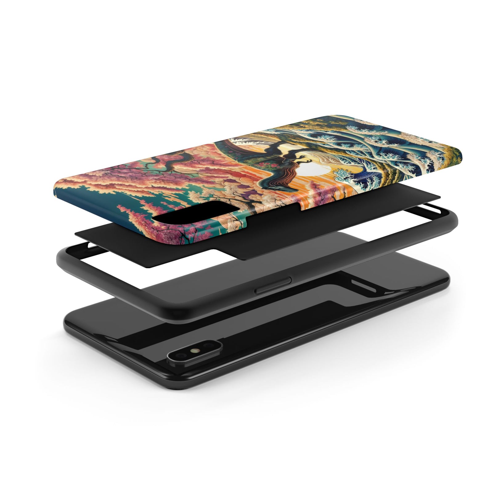 Dino Zen Waves - Dinosaur Phone Case