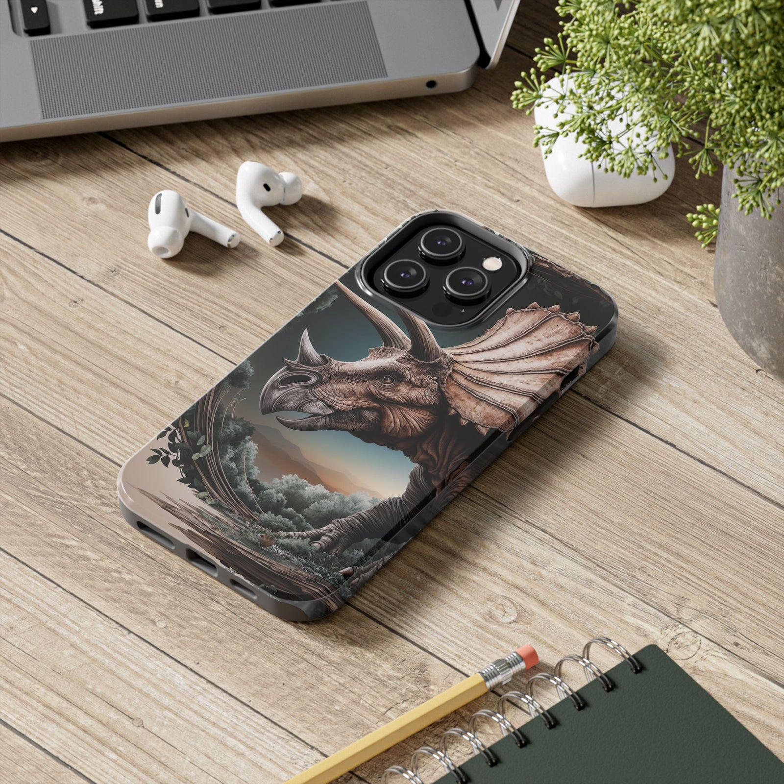 Triceratops Wilderness Adventure - Dinosaur Phone Case