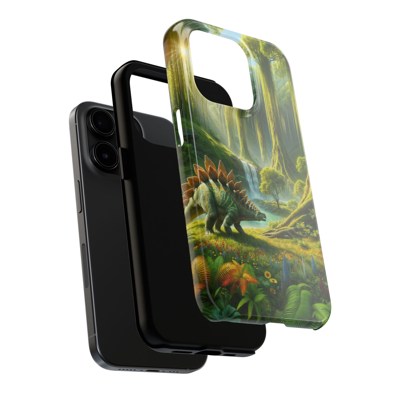 Stegosaurus Paradise Adventure - Dinosaur Phone Case