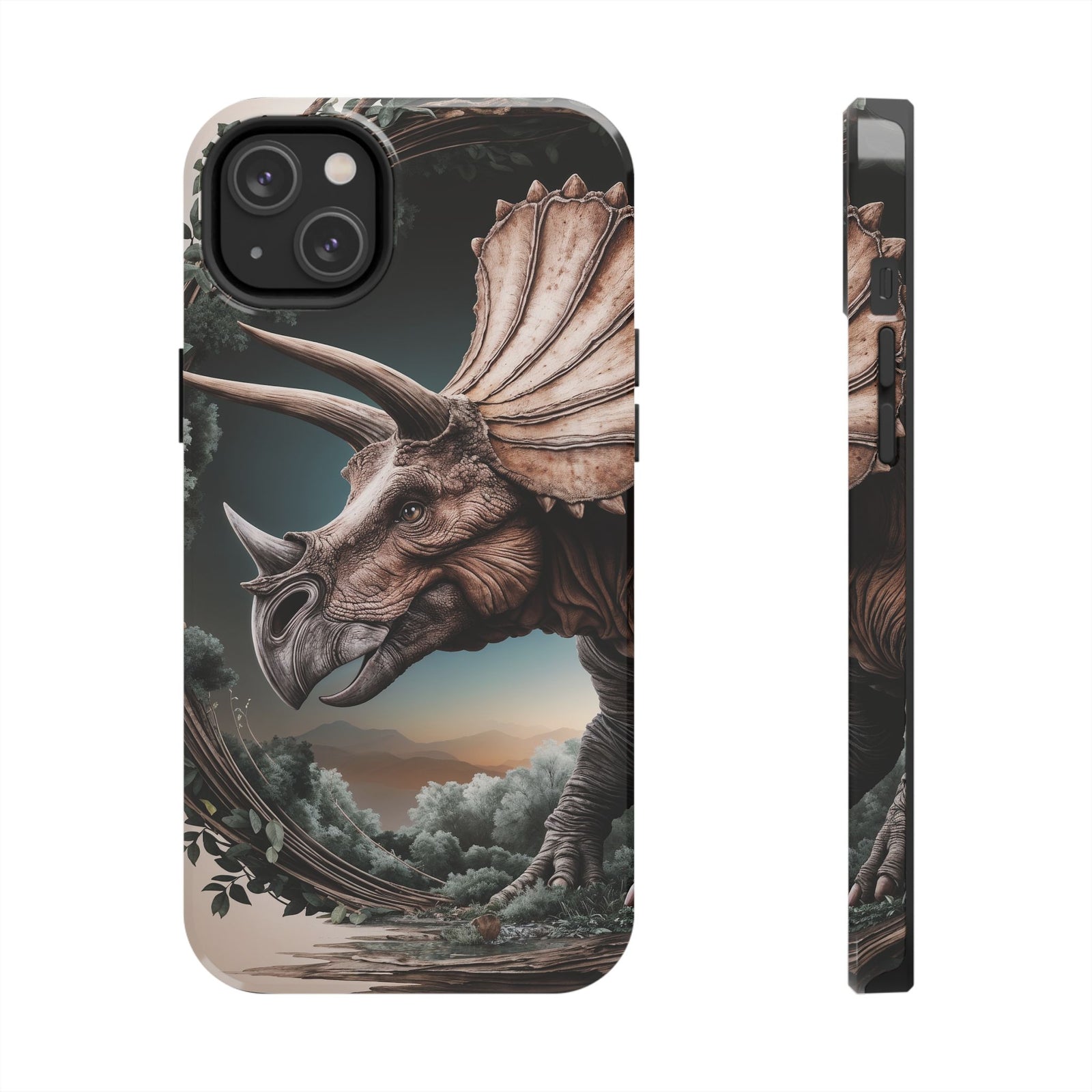 Triceratops Wilderness Adventure - Dinosaur Phone Case