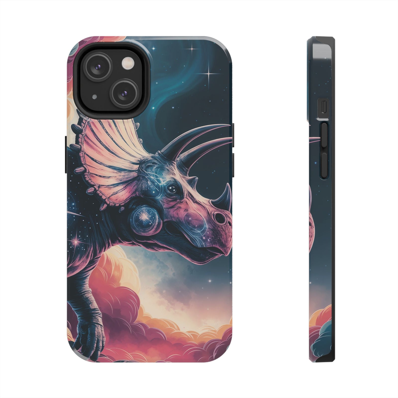 Triceratops Cosmic Adventure - Dinosaur Phone Case