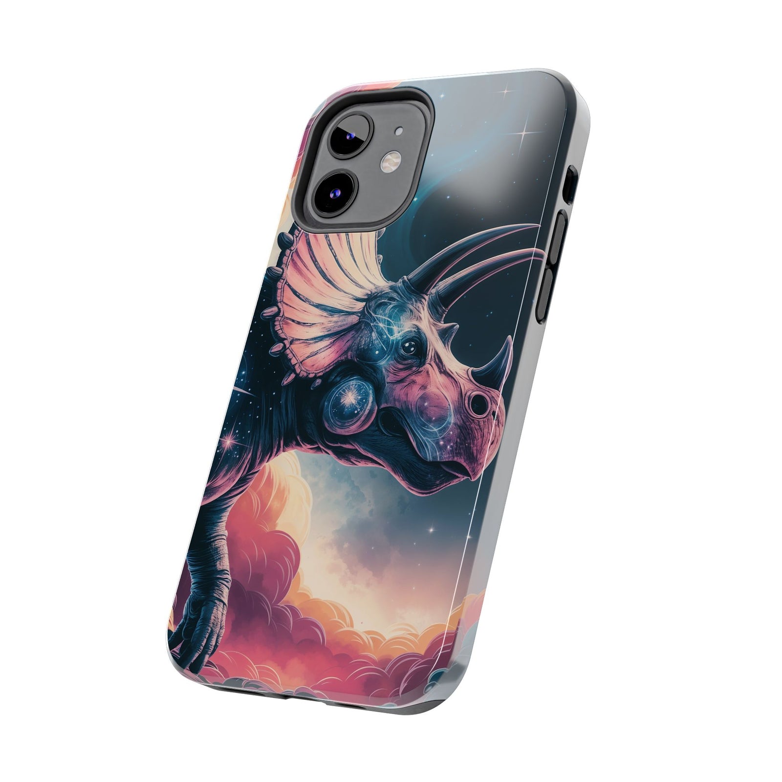 Triceratops Cosmic Adventure - Dinosaur Phone Case