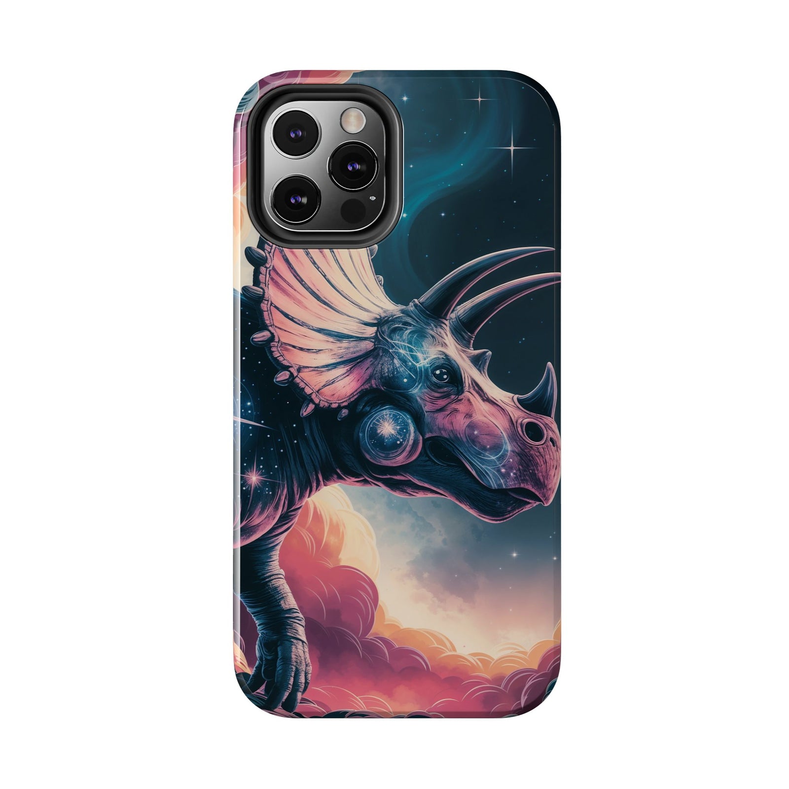 Triceratops Cosmic Adventure - Dinosaur Phone Case