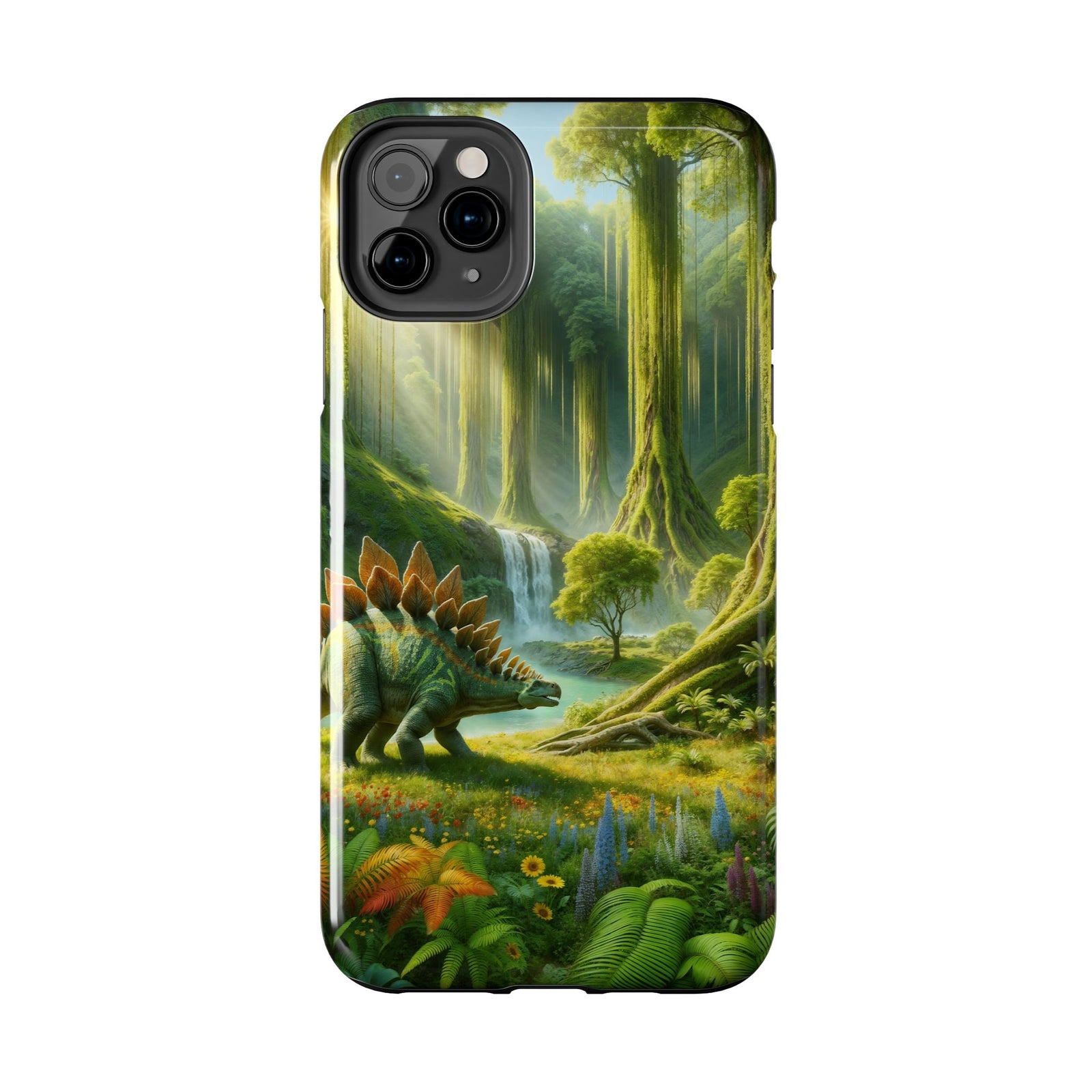 Stegosaurus Paradise Adventure - Dinosaur Phone Case