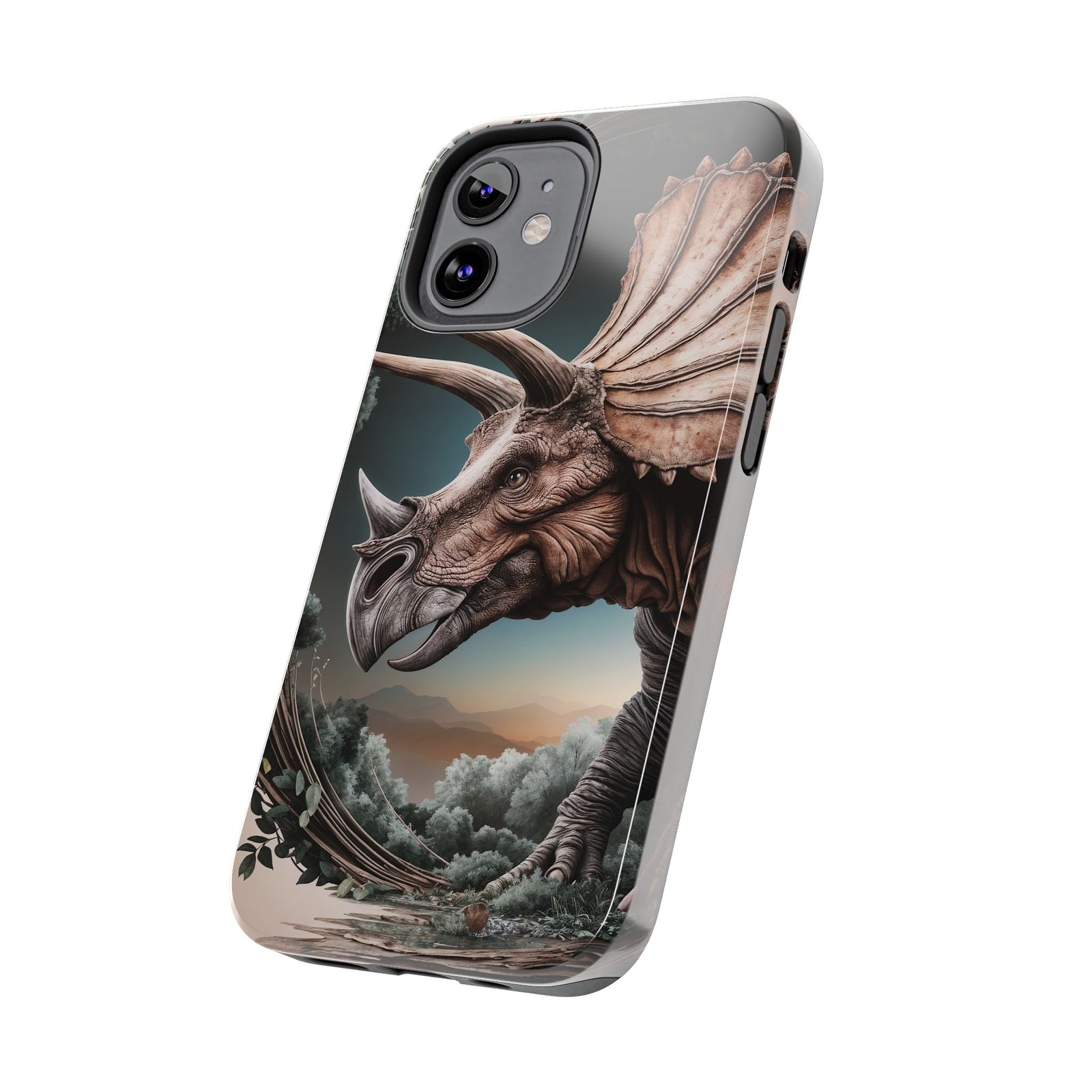 Triceratops Wilderness Adventure - Dinosaur Phone Case