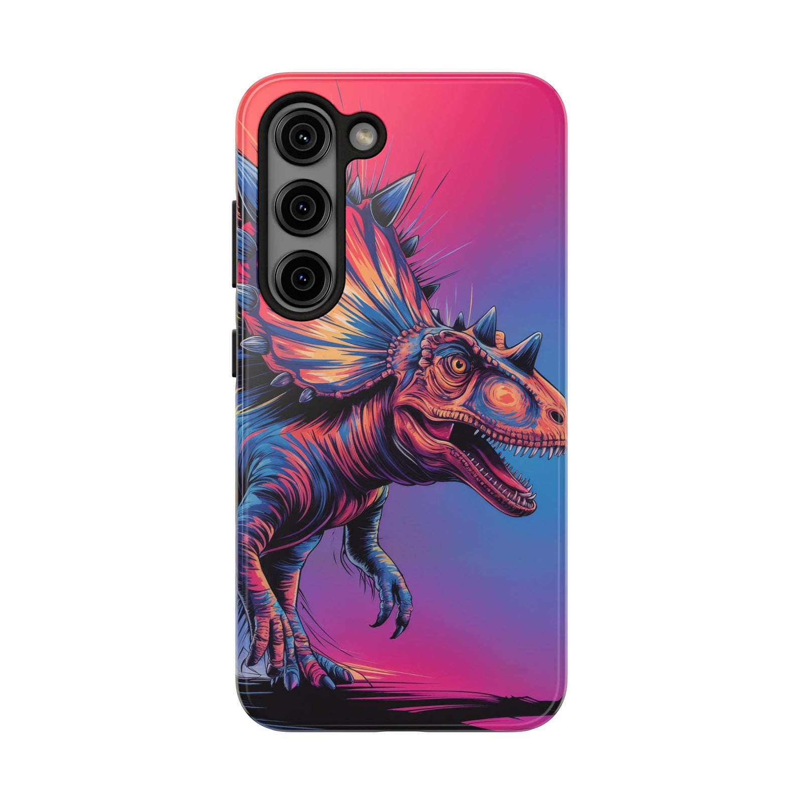 Styracosaurus Neon Roar - Dinosaur Phone Case