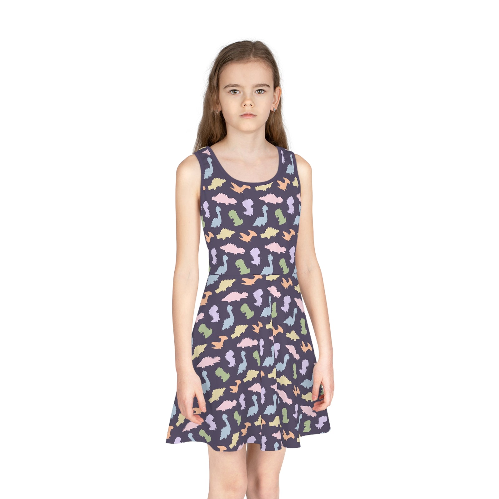 Colorful Dino Shapes - Girls/Toddler Sundress