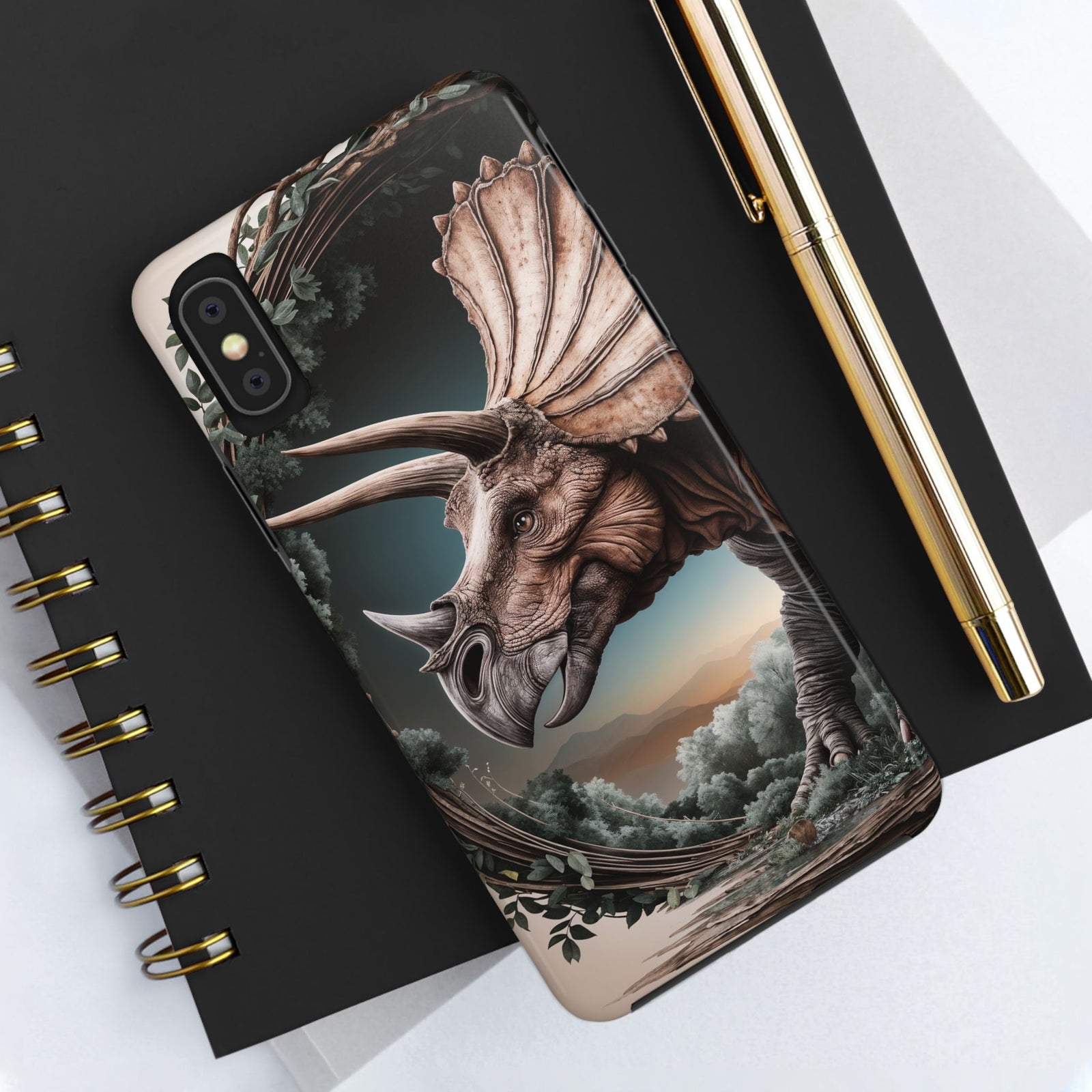 Triceratops Wilderness Adventure - Dinosaur Phone Case