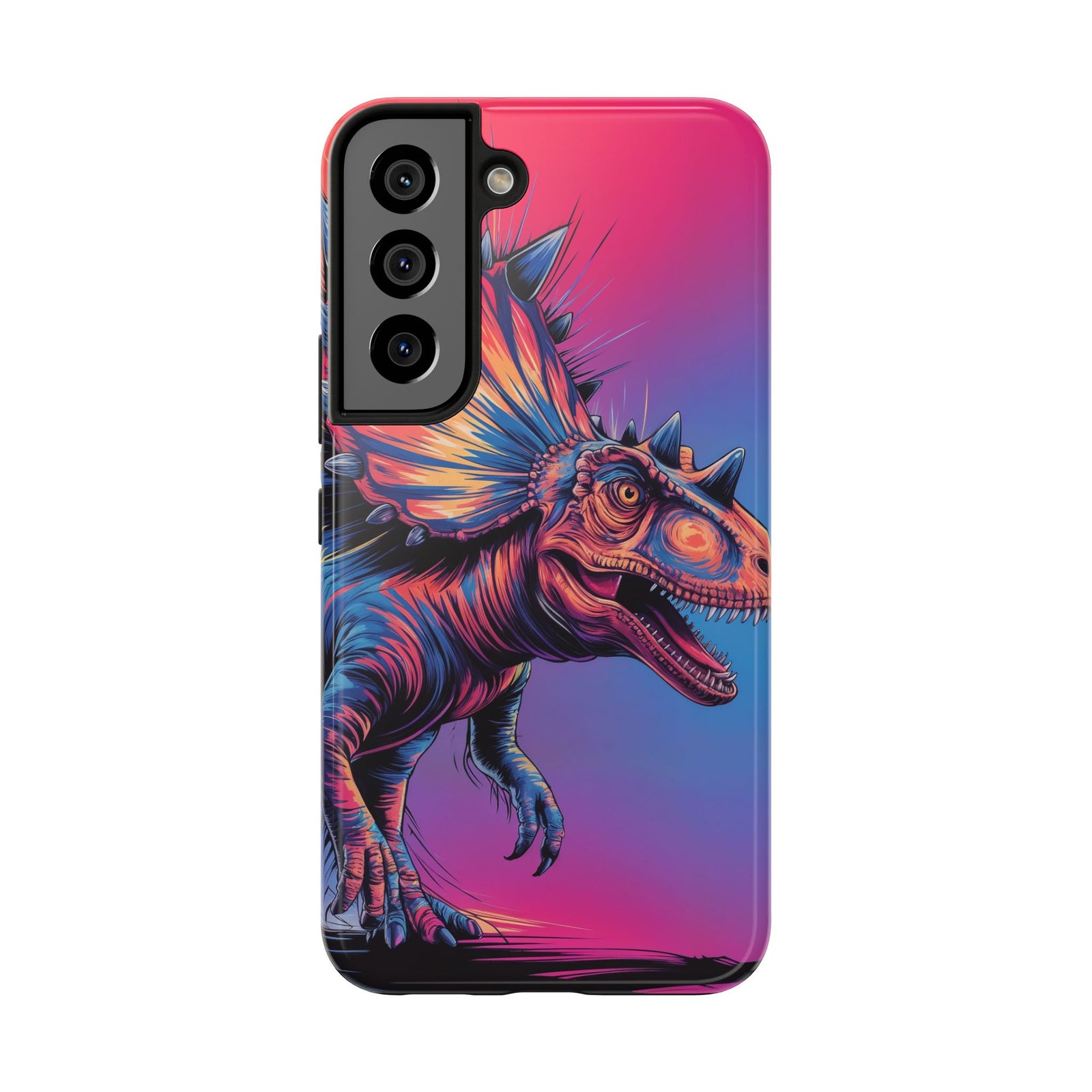 Styracosaurus Neon Roar - Dinosaur Phone Case