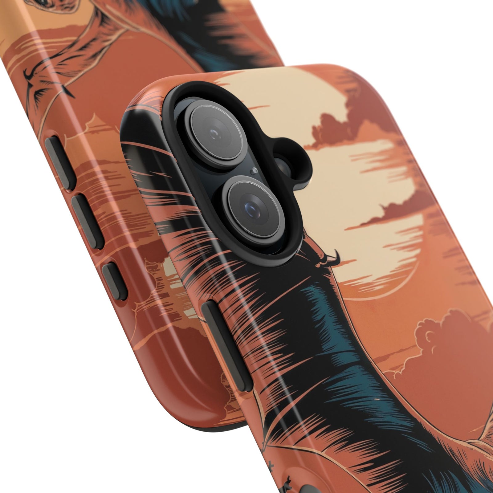 Sunset Pterodactyl Adventure - Dinosaur Phone Case