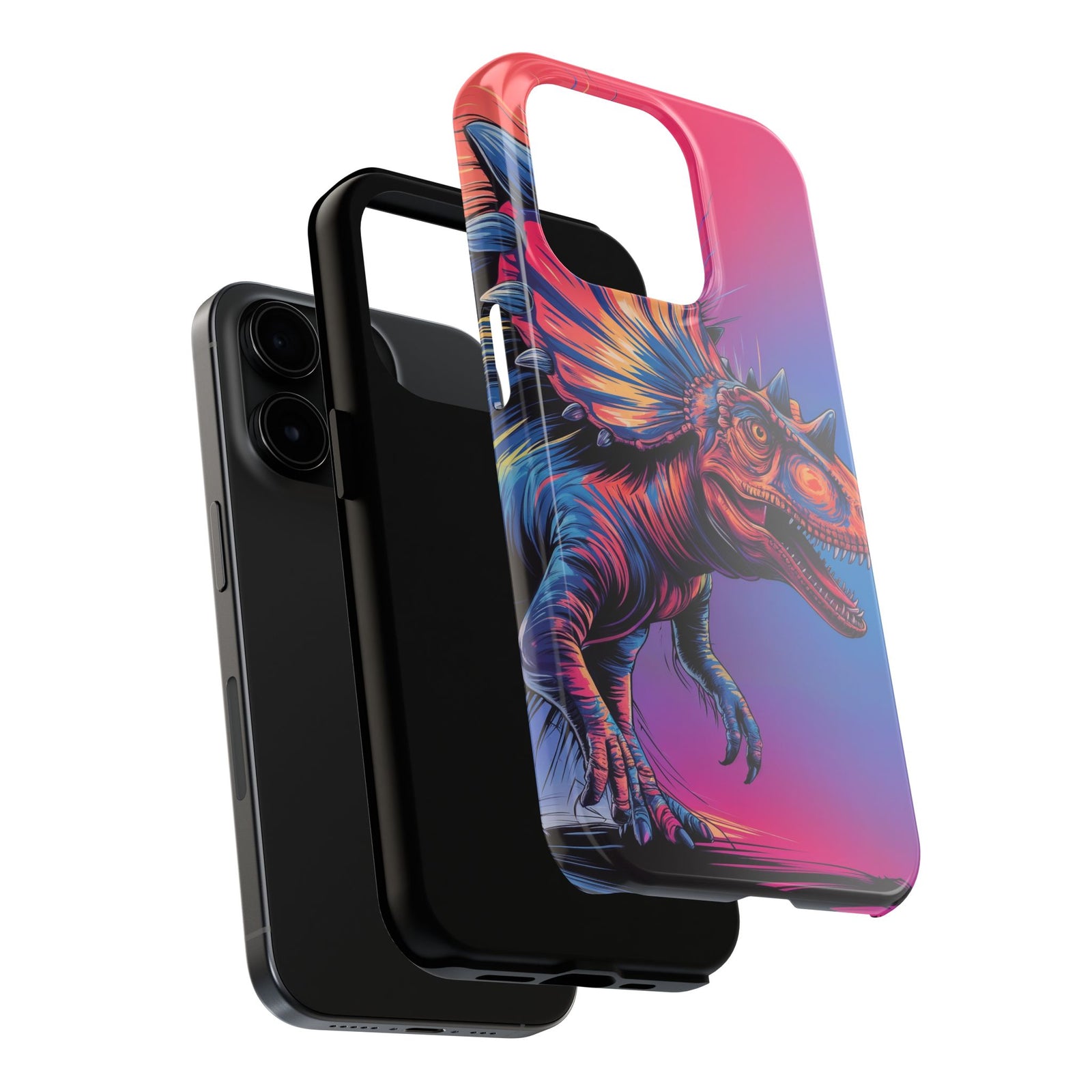 Styracosaurus Neon Roar - Dinosaur Phone Case