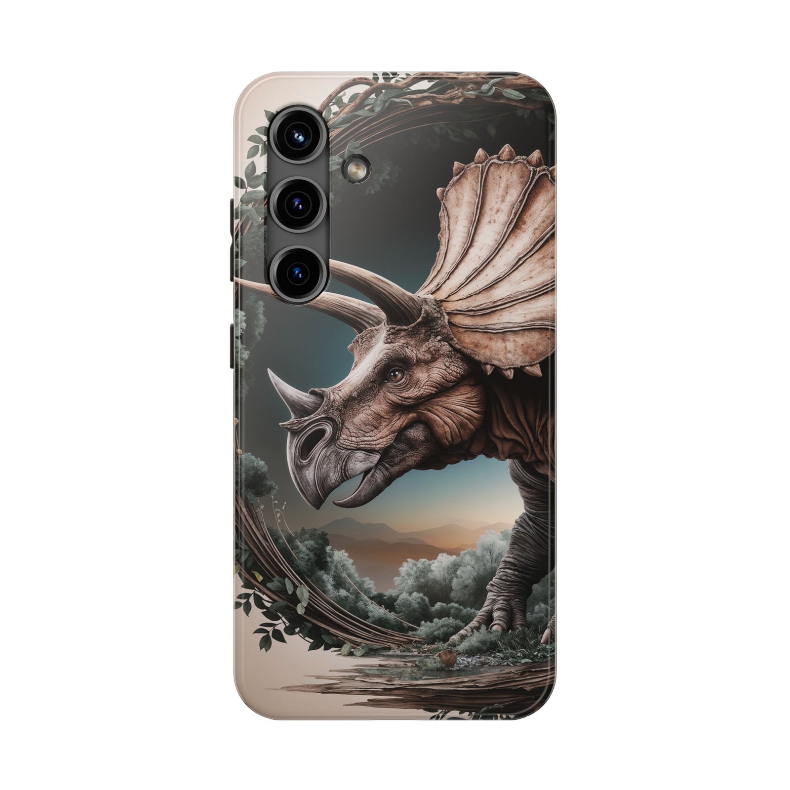 Triceratops Wilderness Adventure - Dinosaur Phone Case