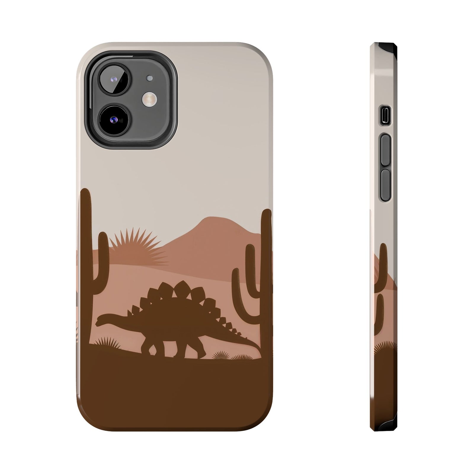Desert Dino Silhouette - Dinosaur Phone Case