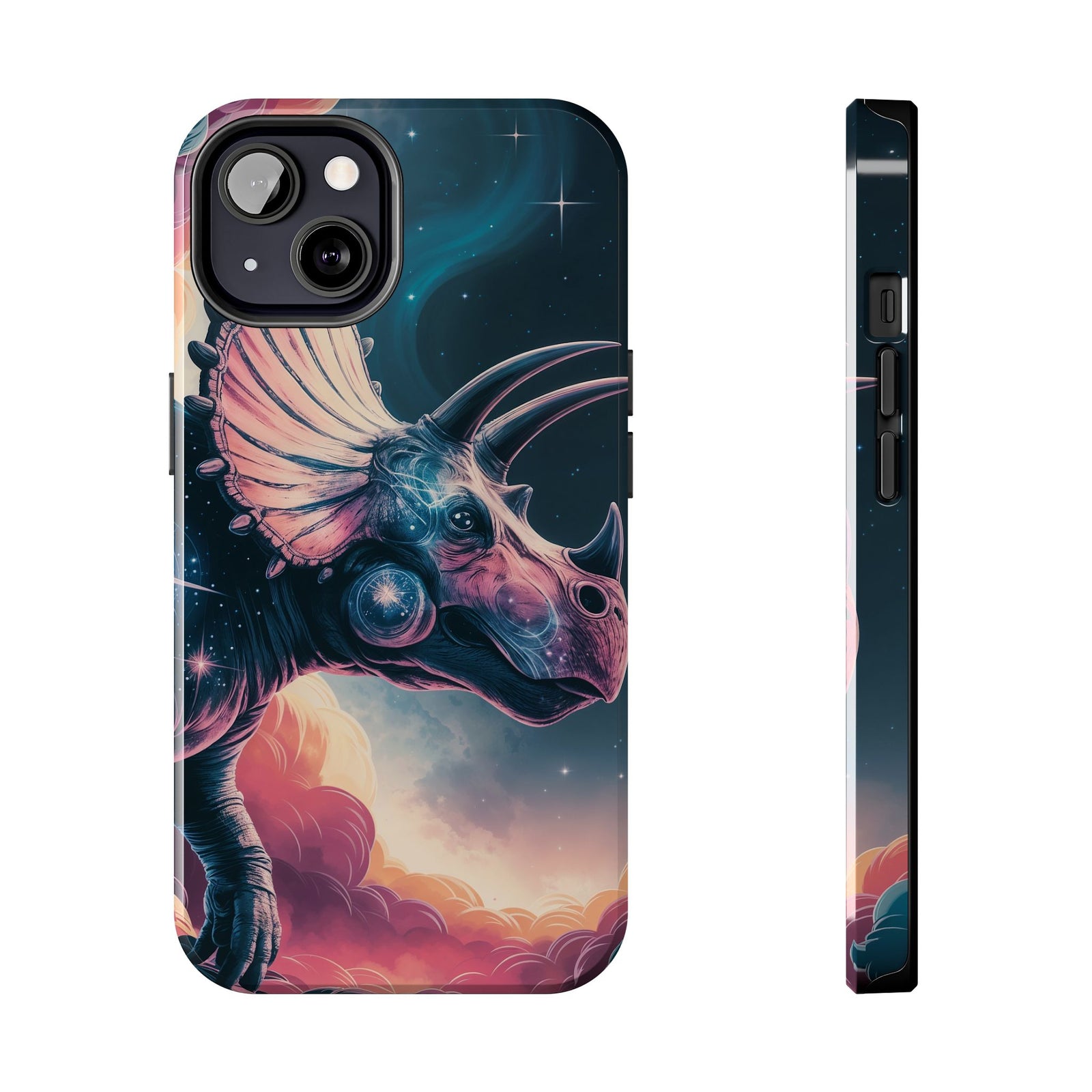 Triceratops Cosmic Adventure - Dinosaur Phone Case