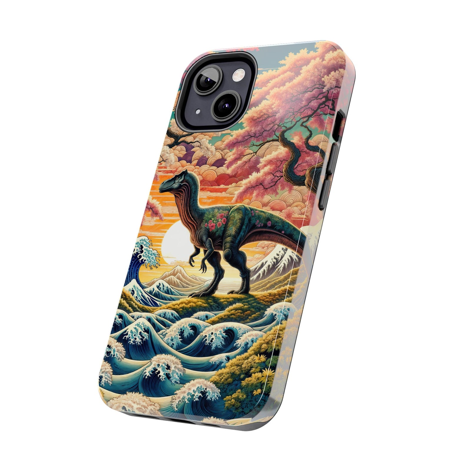 Dino Zen Waves - Dinosaur Phone Case