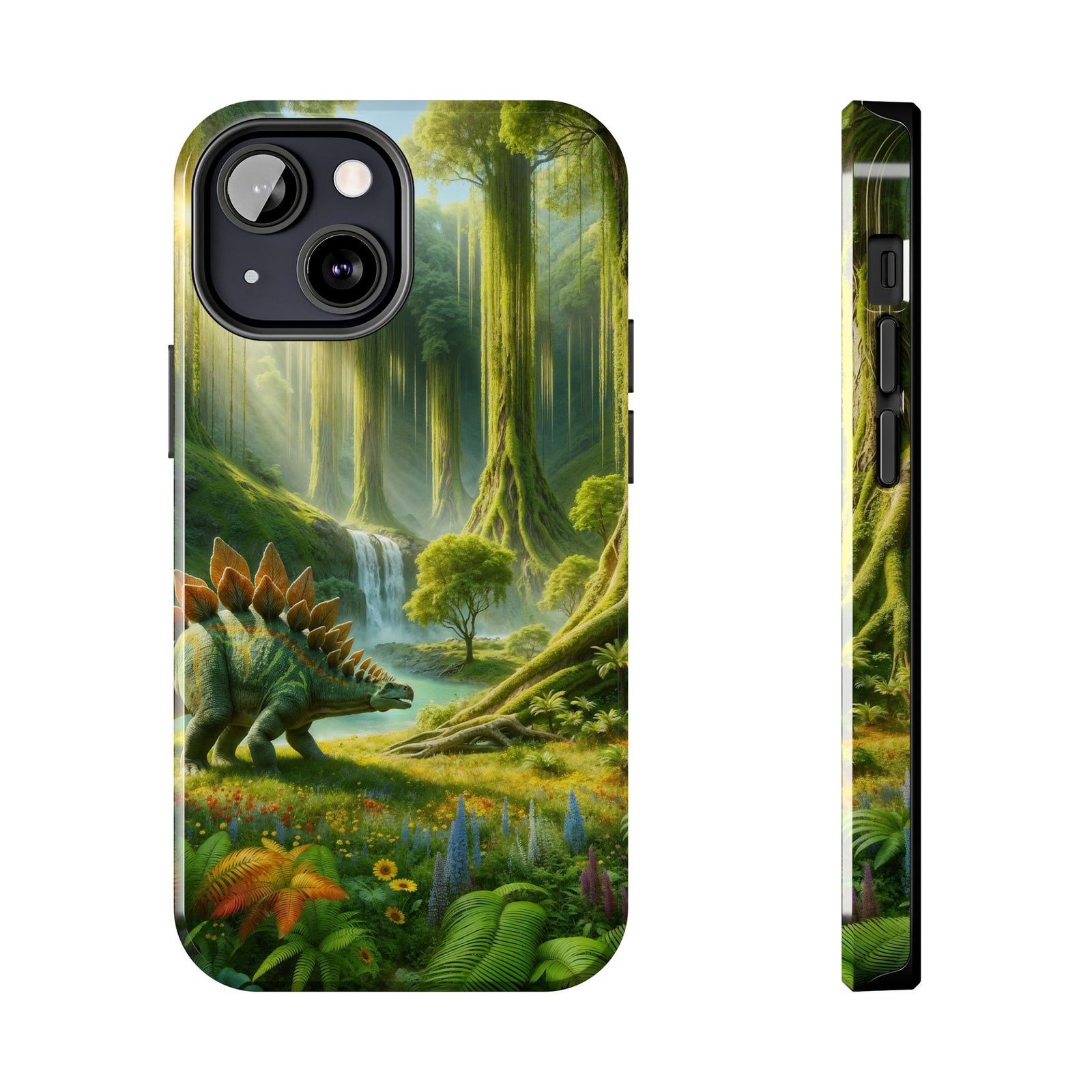 Stegosaurus Paradise Adventure - Dinosaur Phone Case