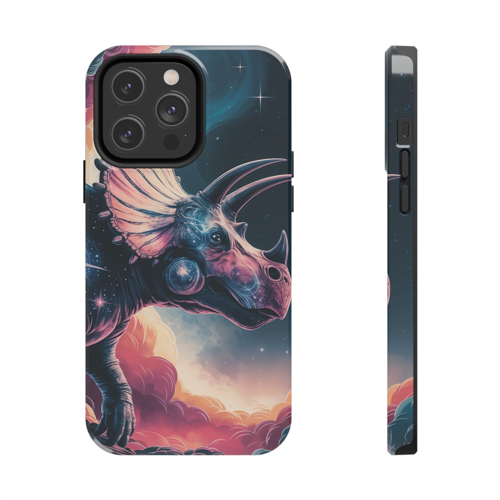 Triceratops Cosmic Adventure - Dinosaur Phone Case
