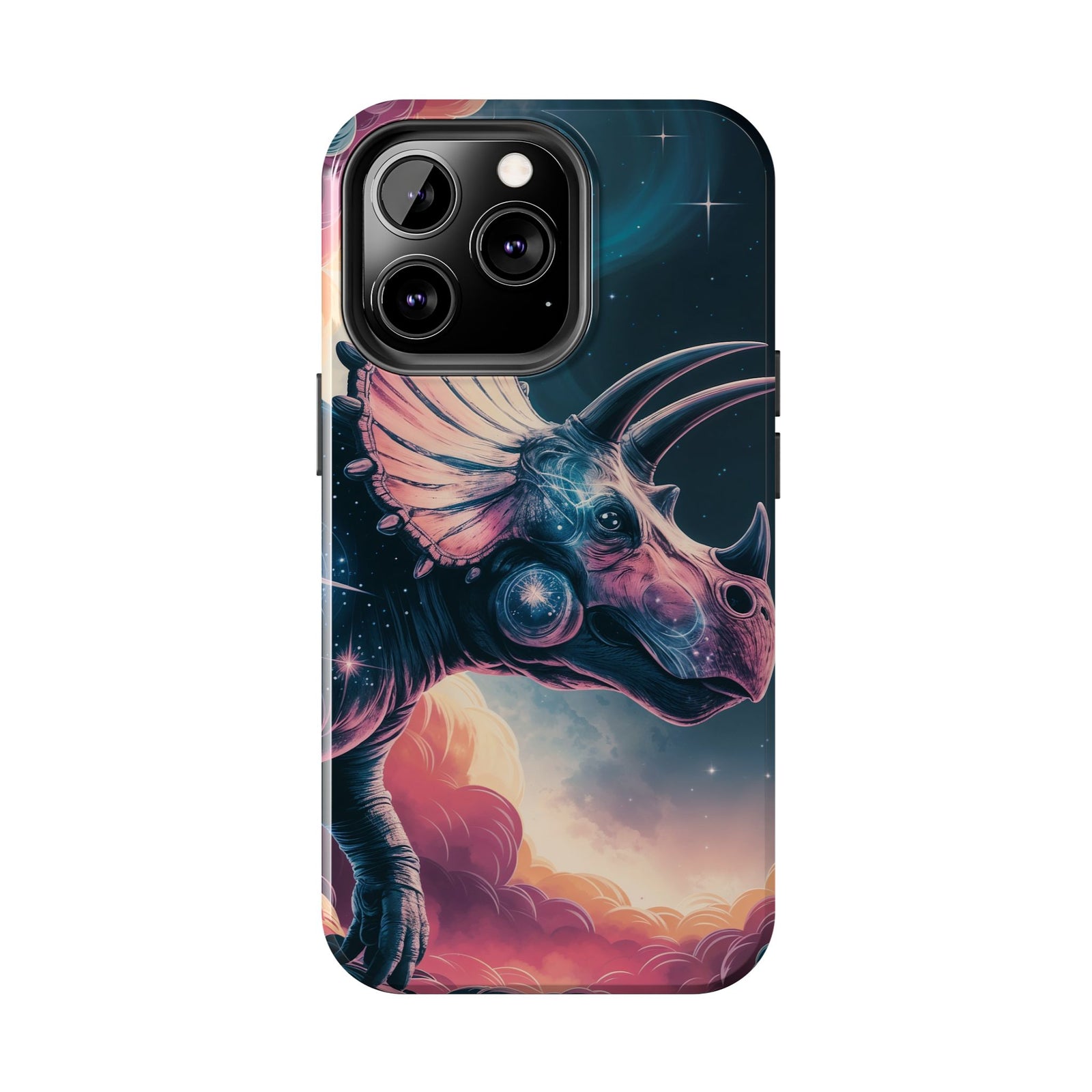 Triceratops Cosmic Adventure - Dinosaur Phone Case