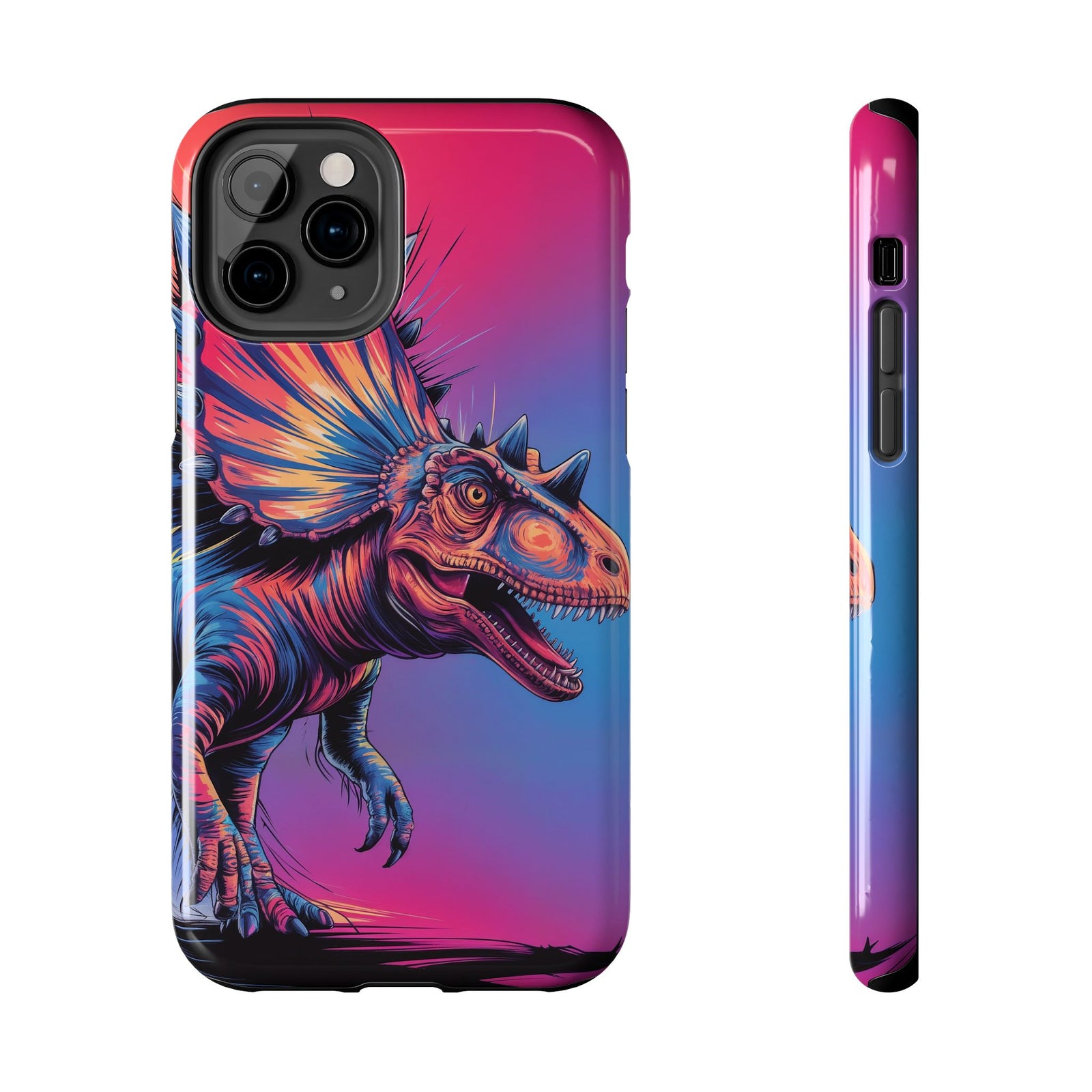 Styracosaurus Neon Roar - Dinosaur Phone Case