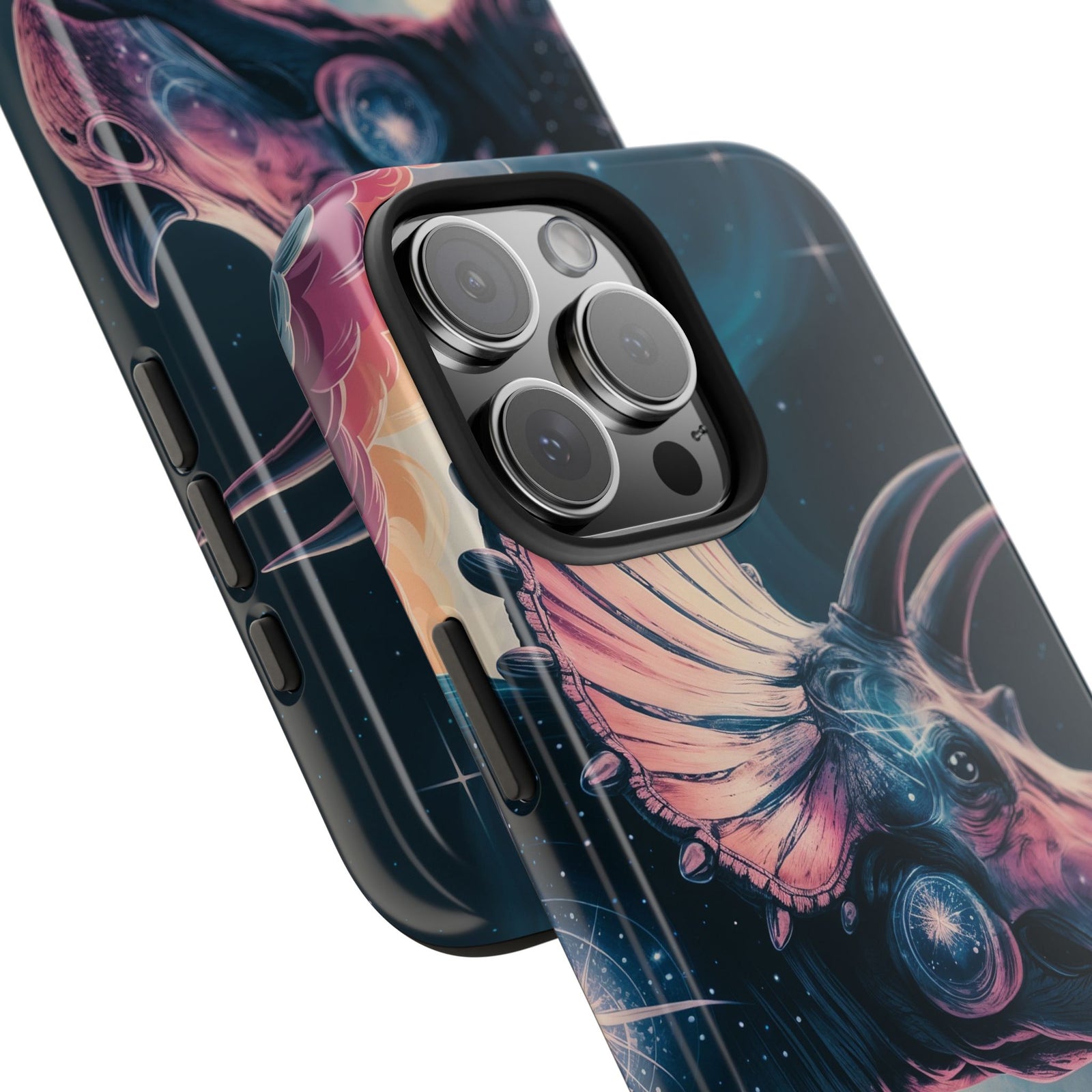 Triceratops Cosmic Adventure - Dinosaur Phone Case