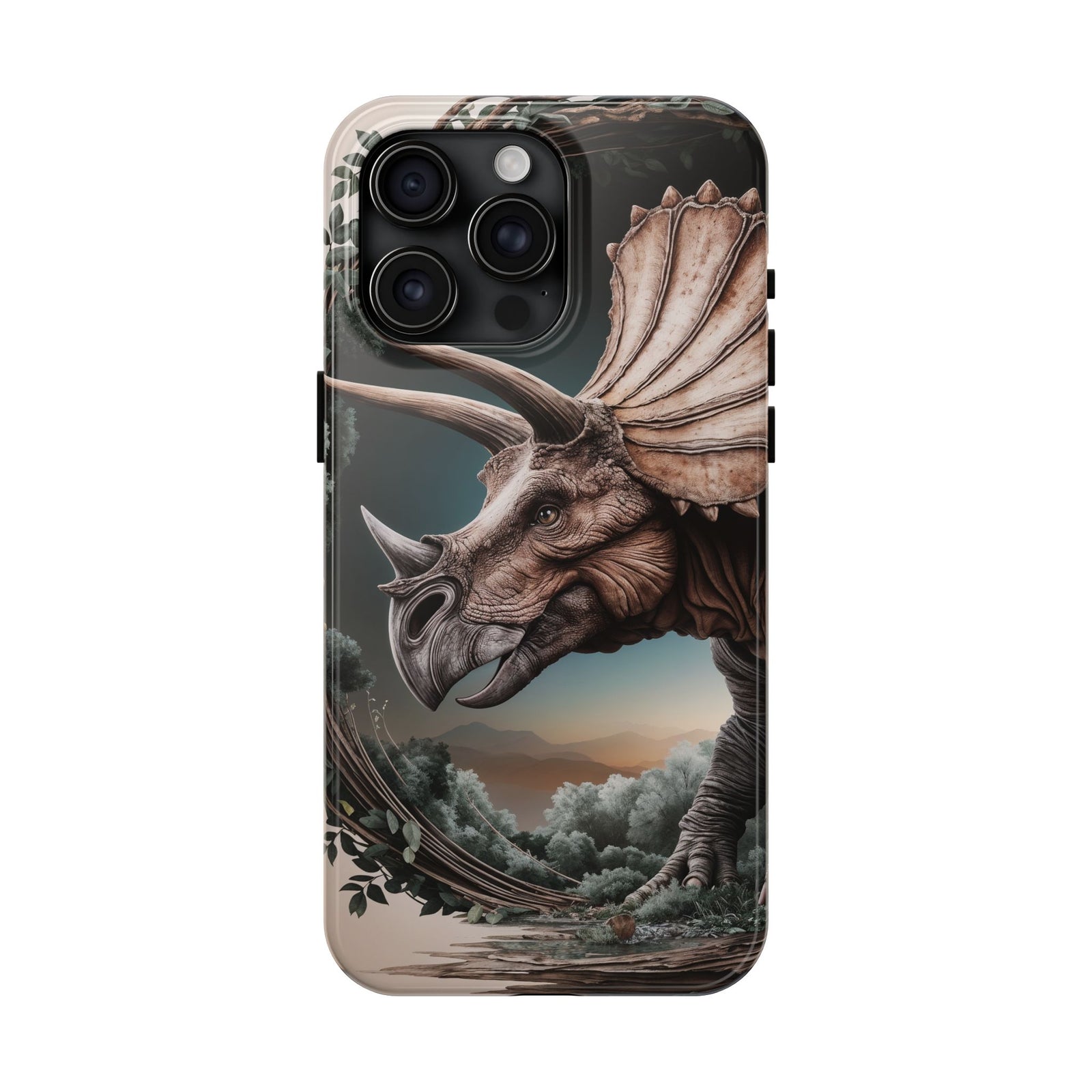 Triceratops Wilderness Adventure - Dinosaur Phone Case