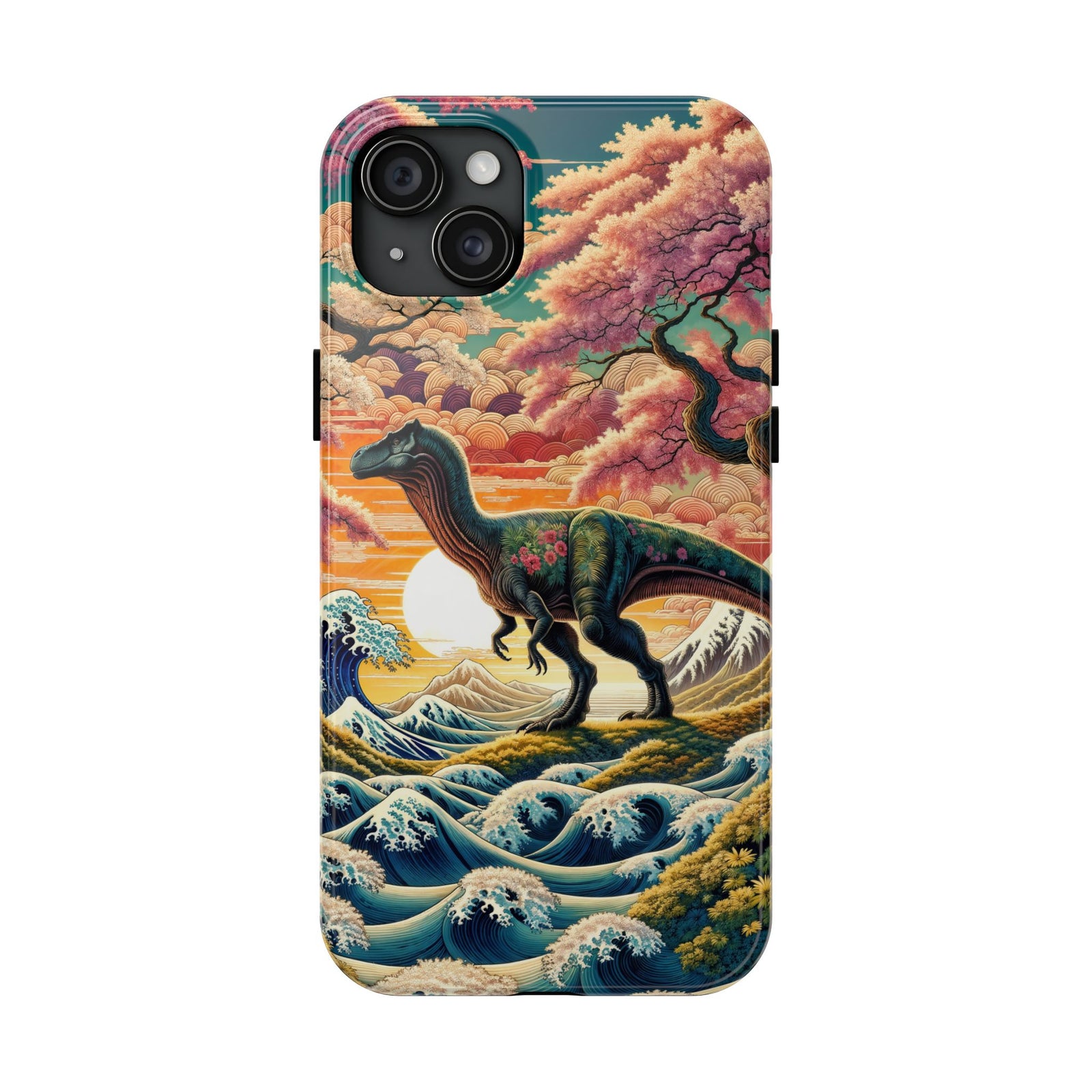 Dino Zen Waves - Dinosaur Phone Case